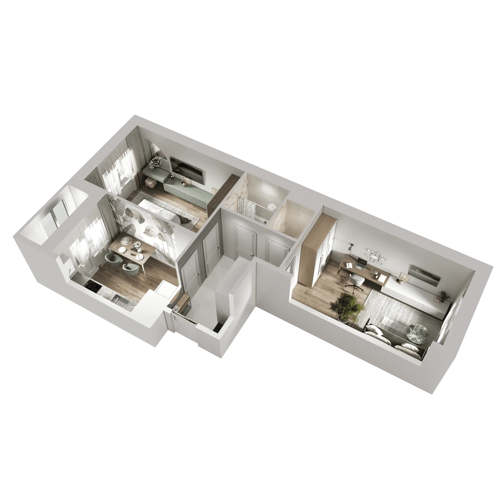 3D-ракурс планировки