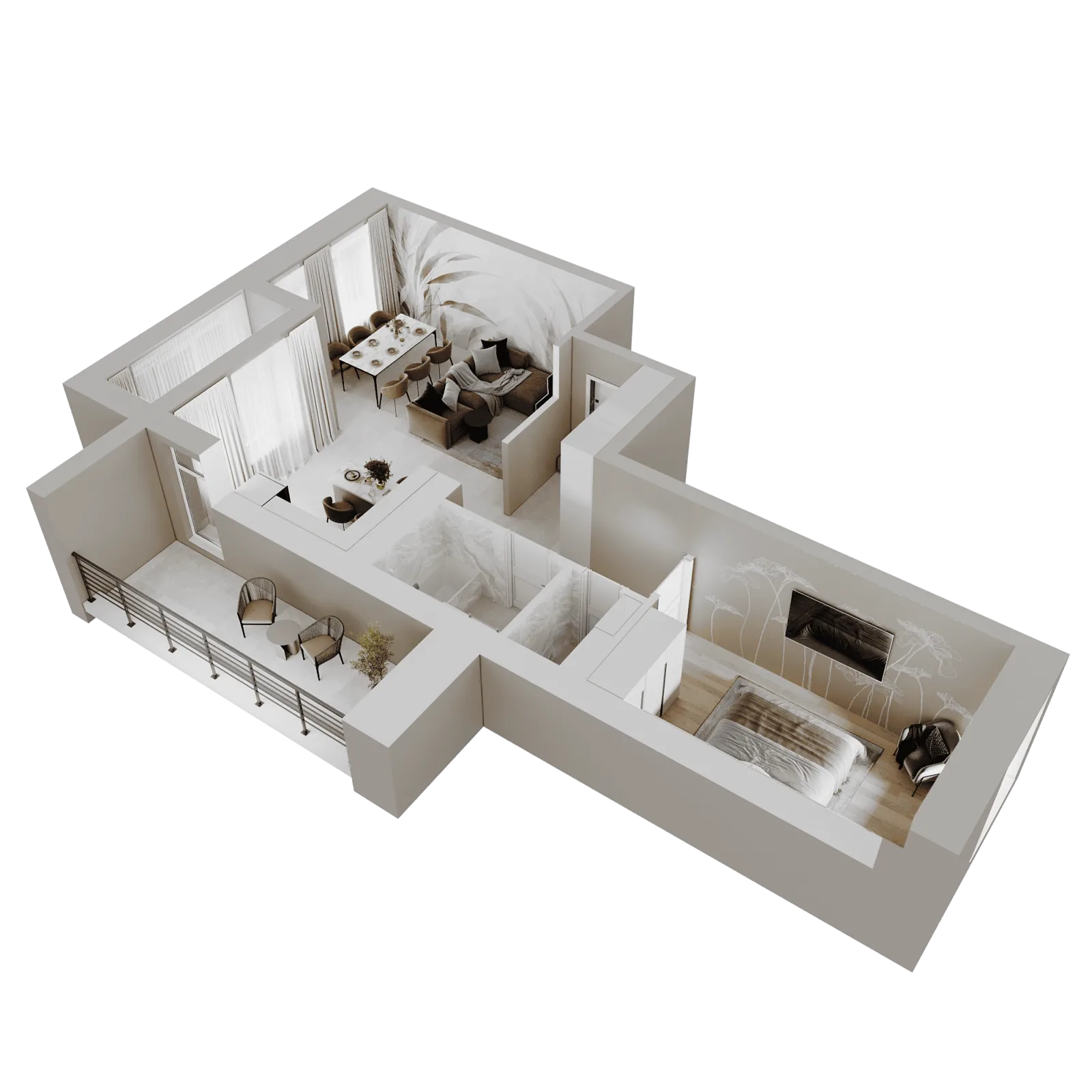 3D-ракурс планировки