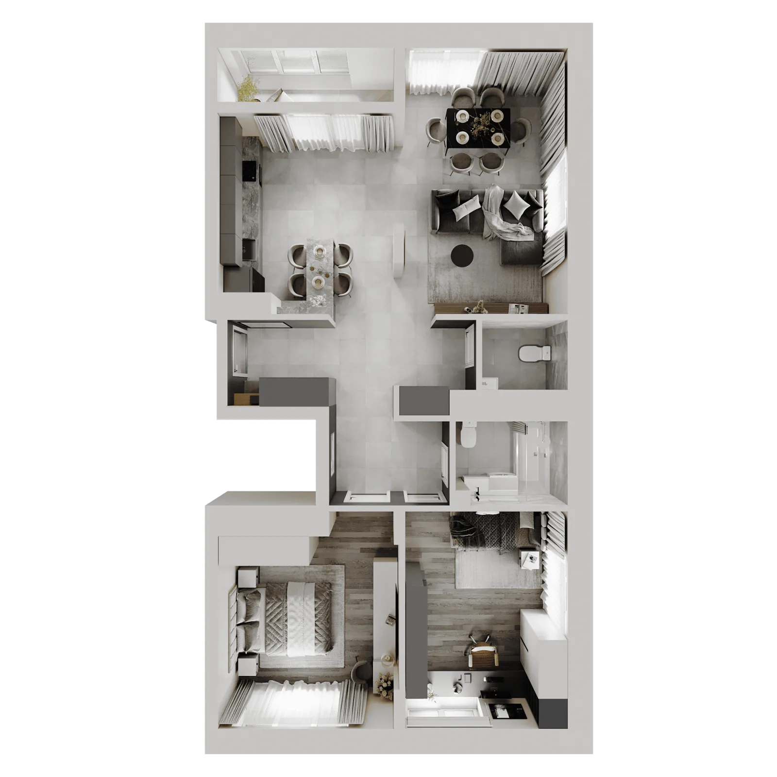 3D-ракурс планировки
