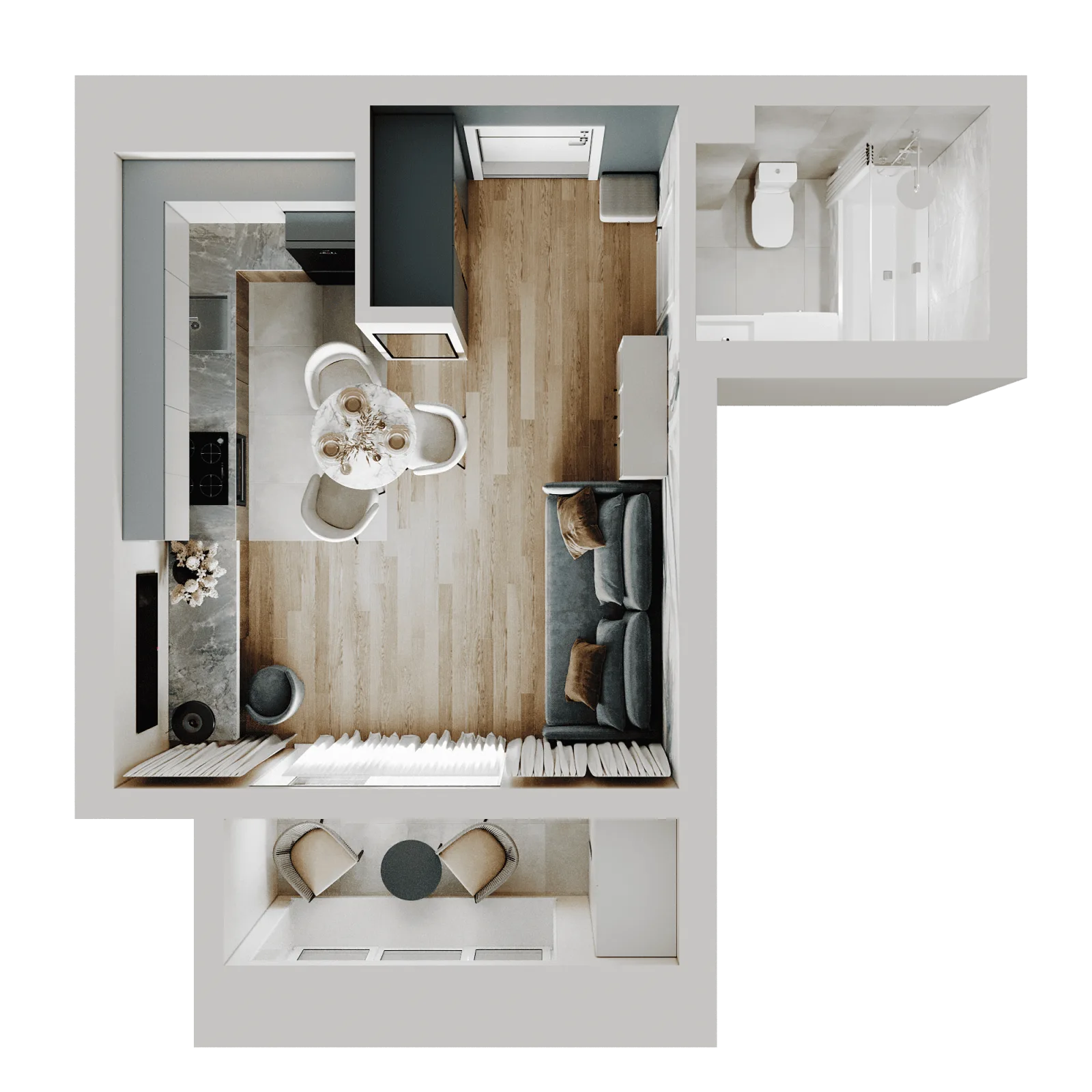 3D-ракурс планировки