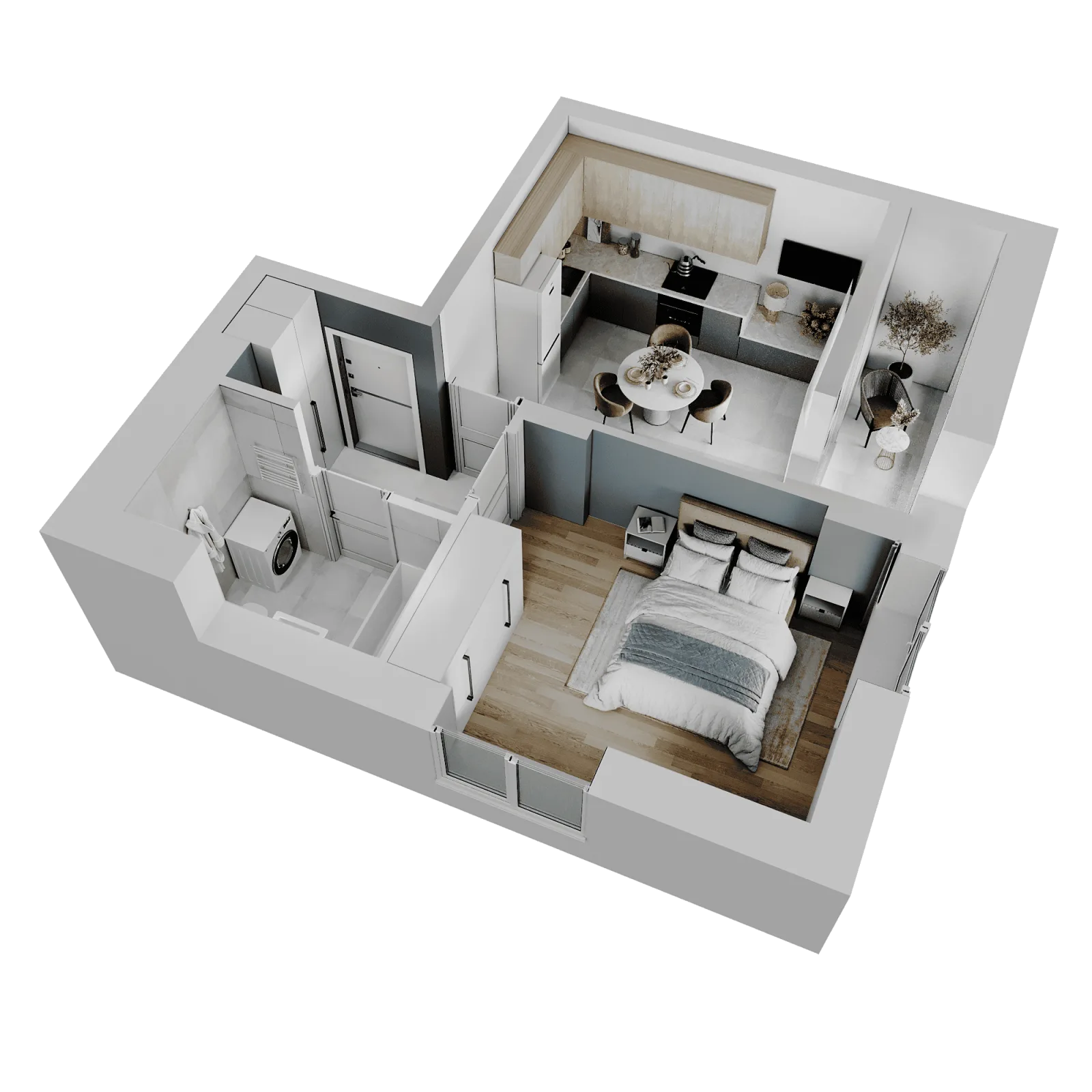 3D-ракурс планировки