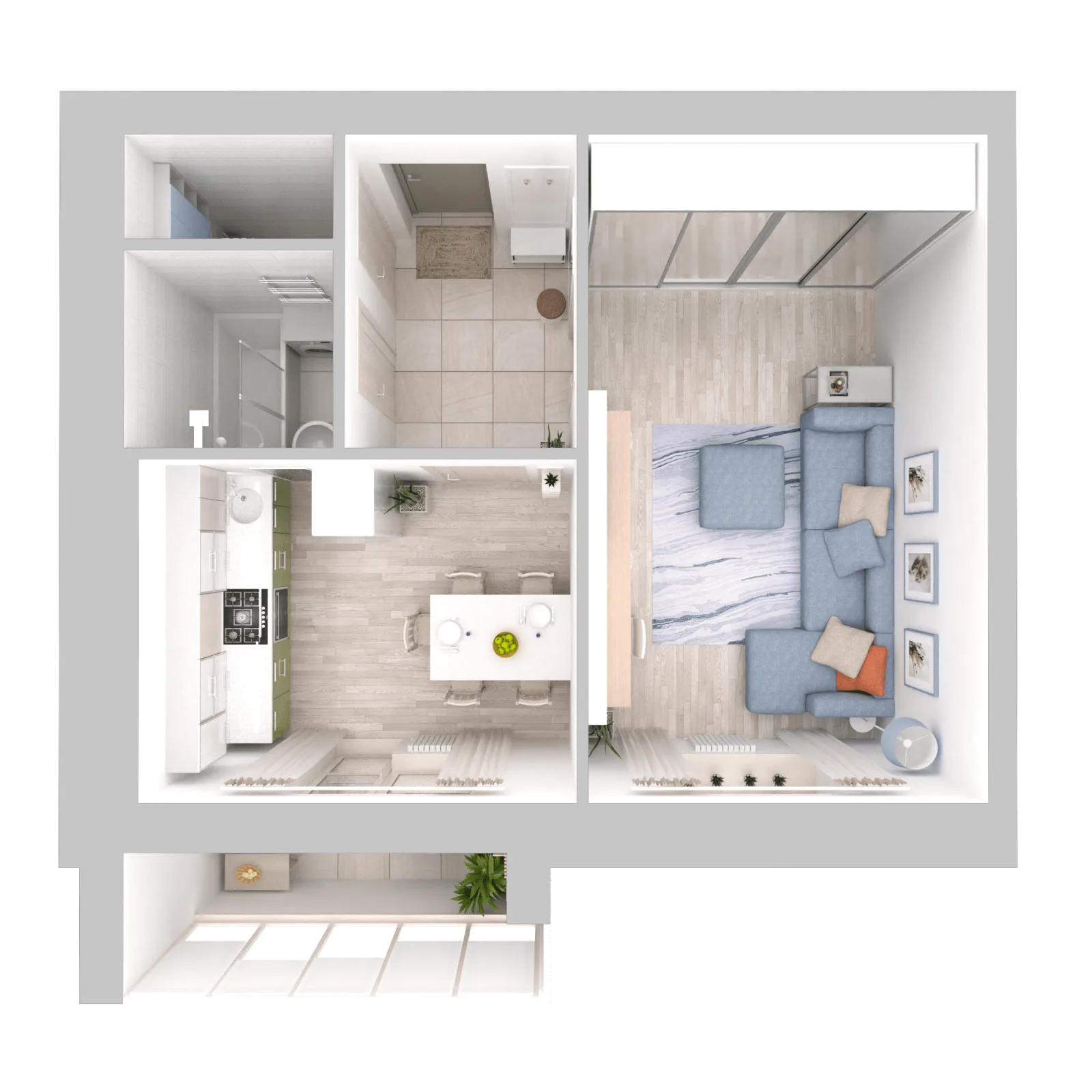 3D-ракурс планировки