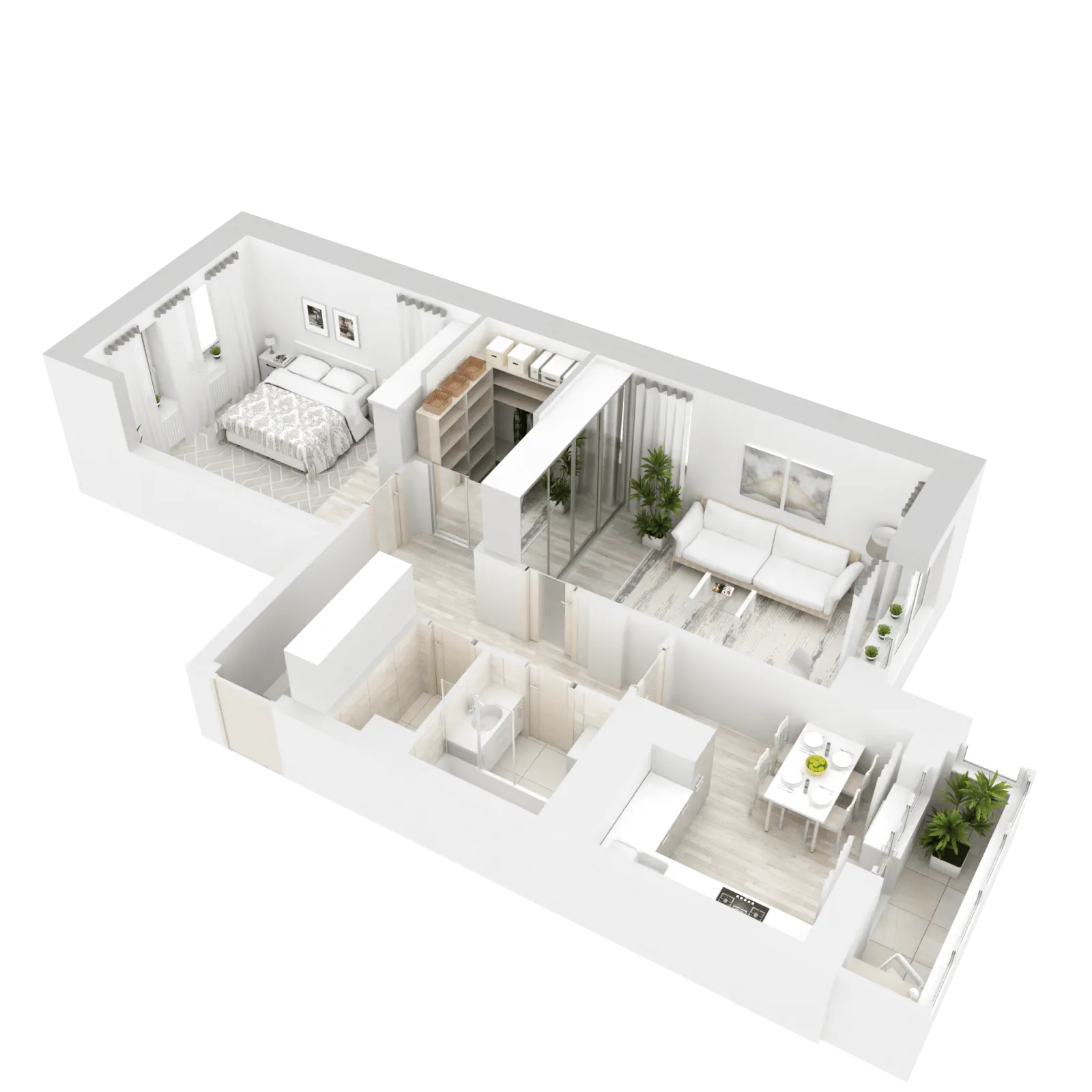 3D-ракурс планировки