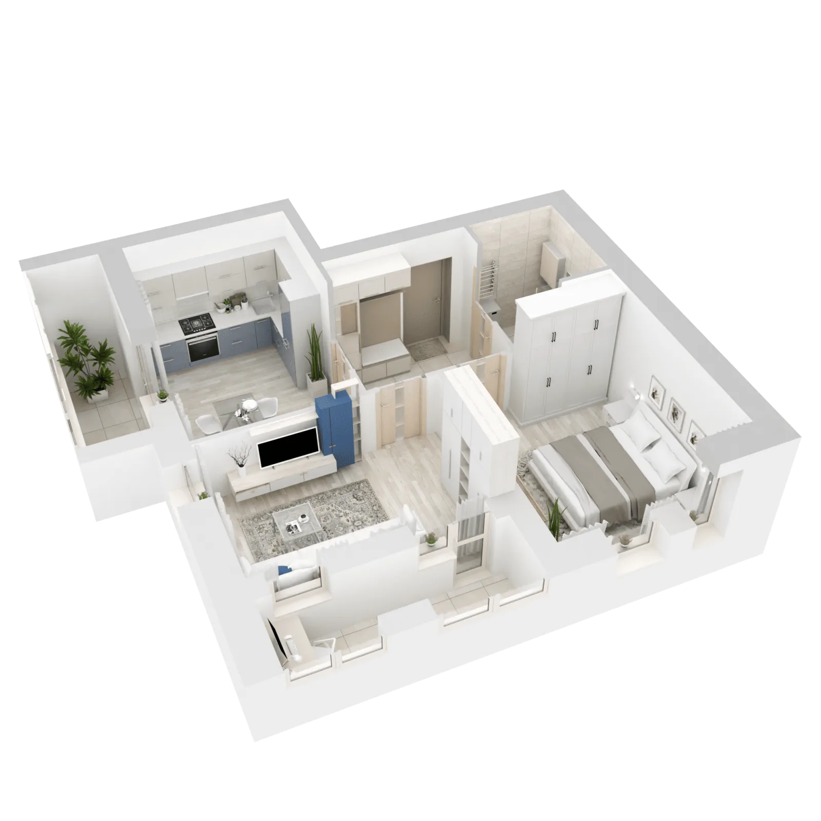3D-ракурс планировки