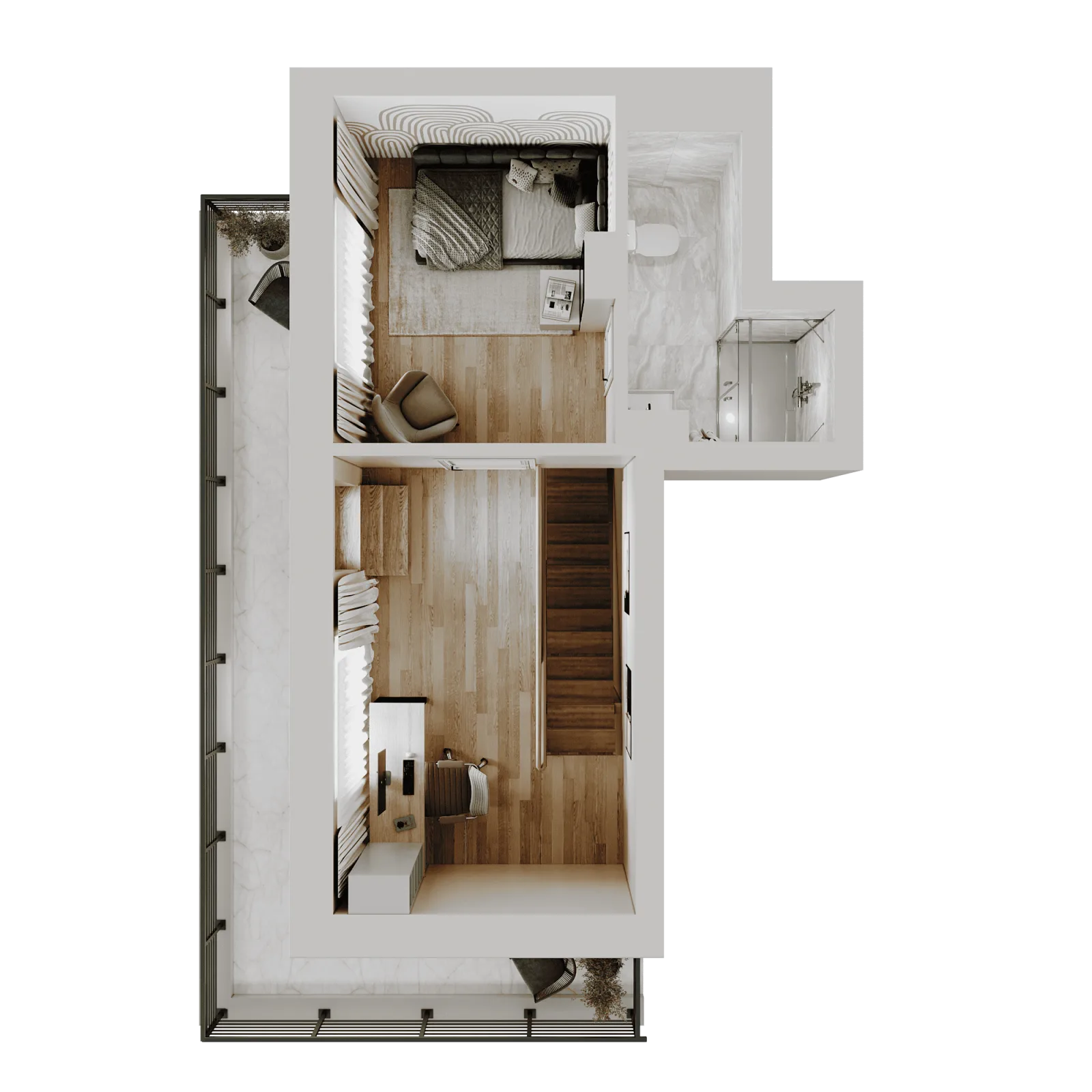 3D-ракурс планировки