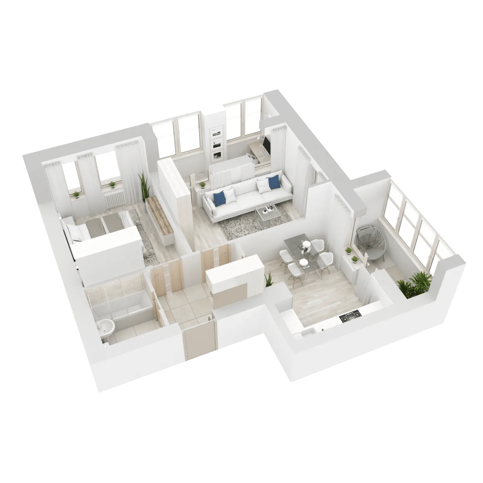 3D-ракурс планировки