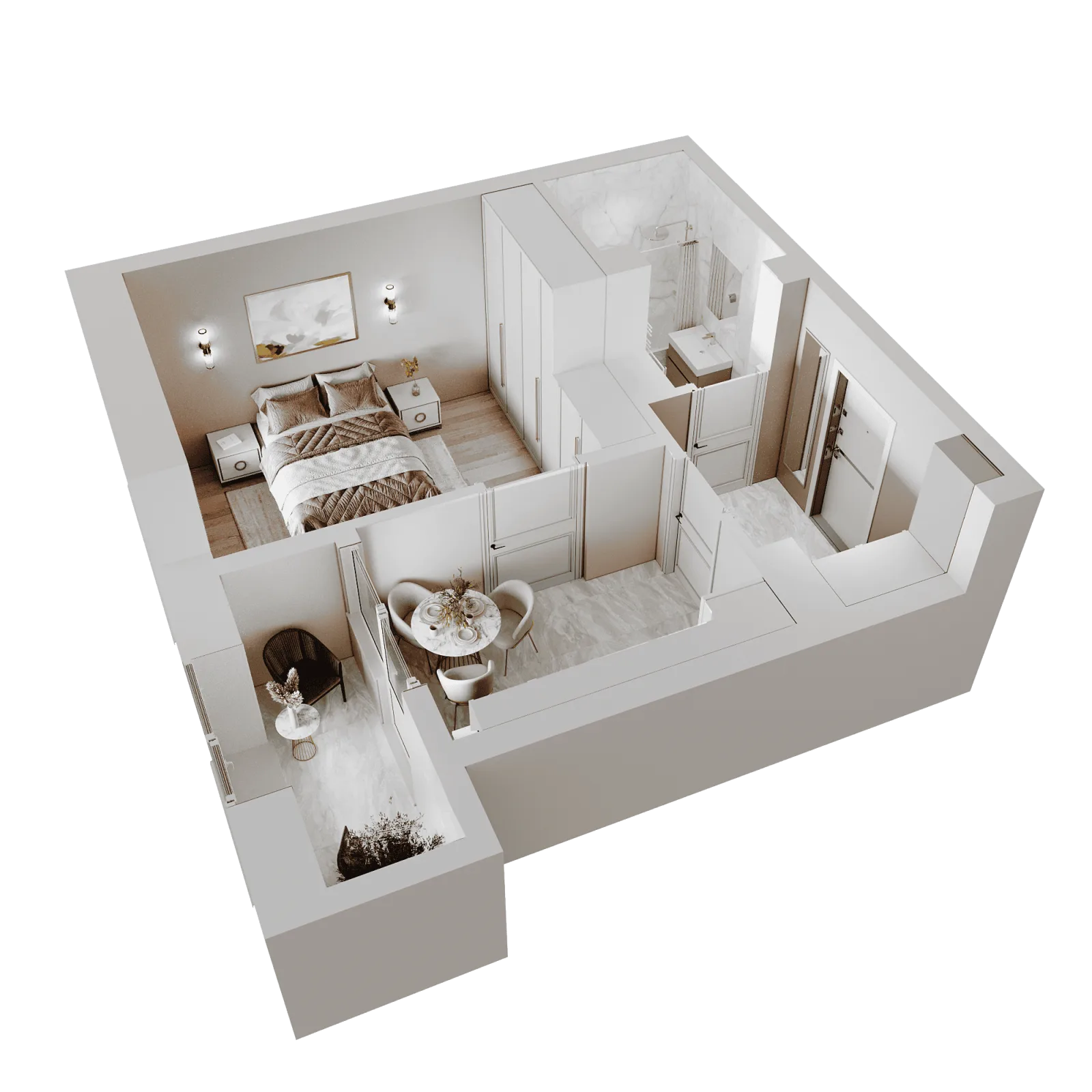 3D-ракурс планировки