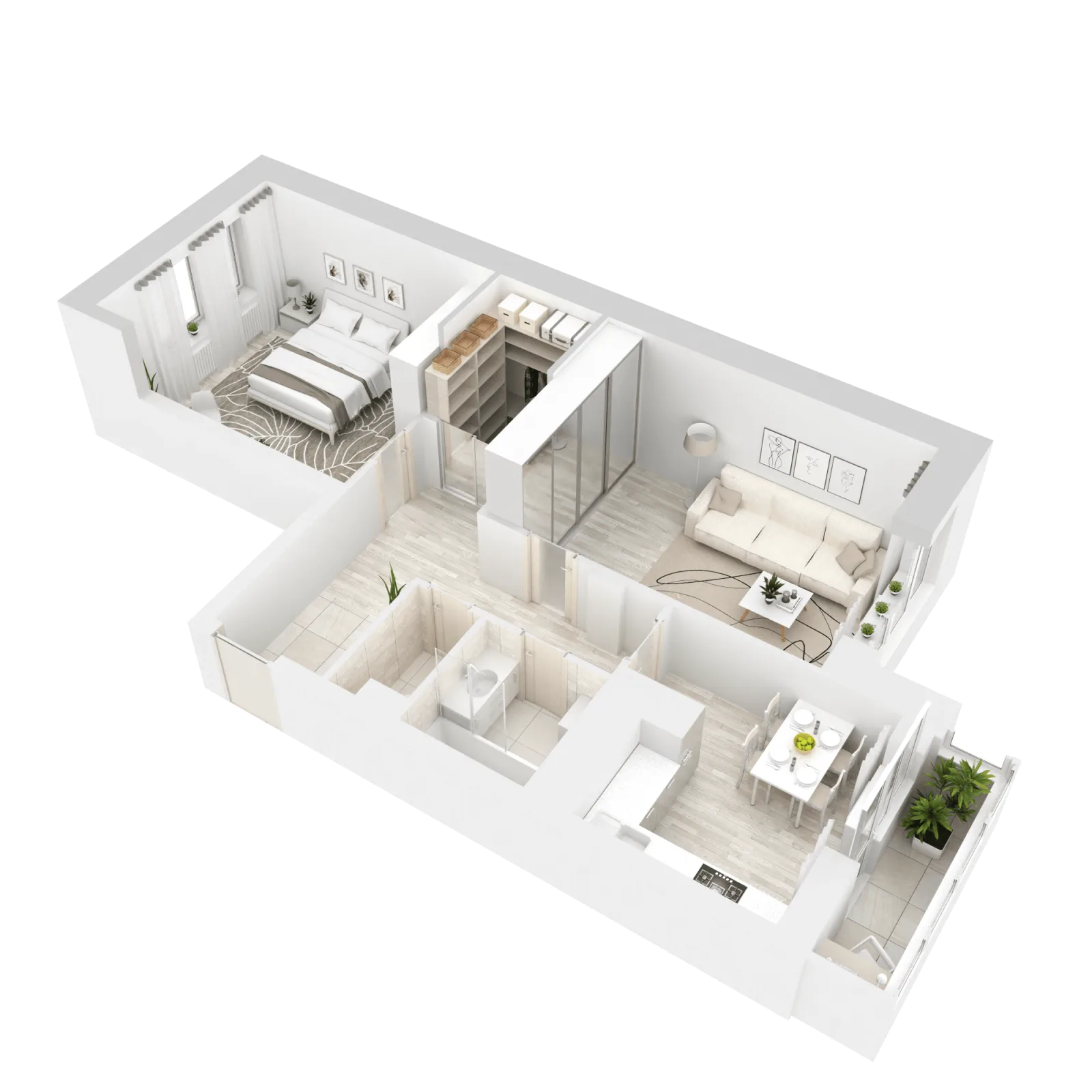 3D-ракурс планировки