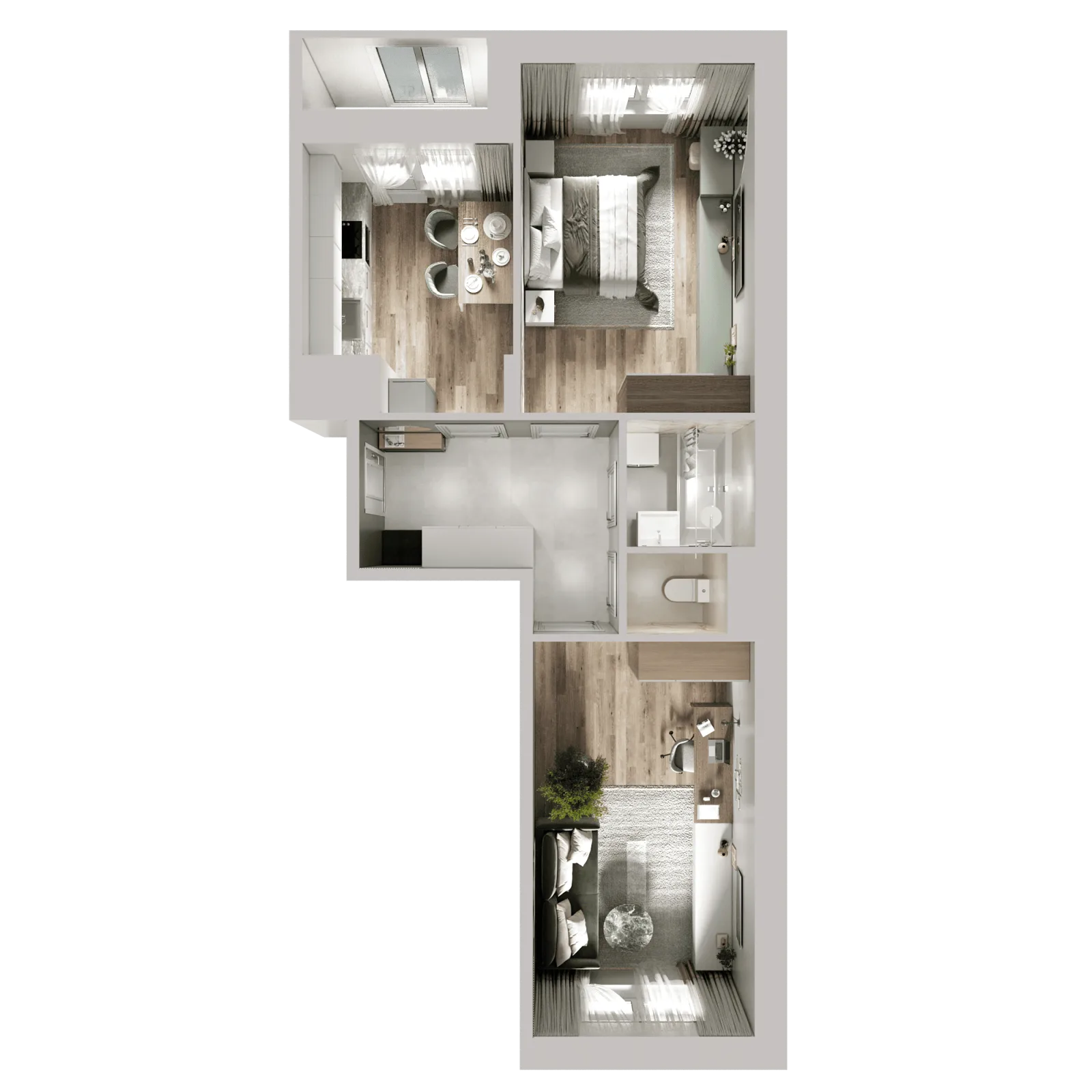 3D-ракурс планировки