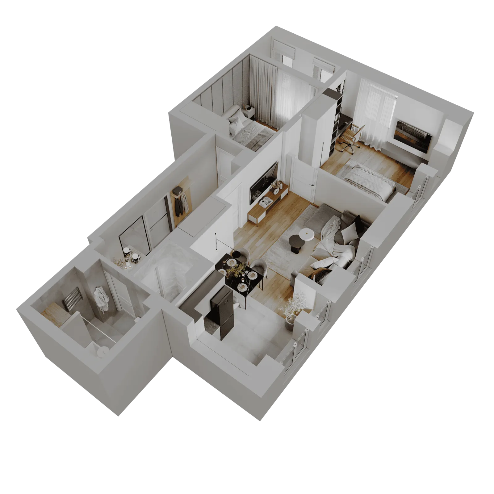 3D-ракурс планировки
