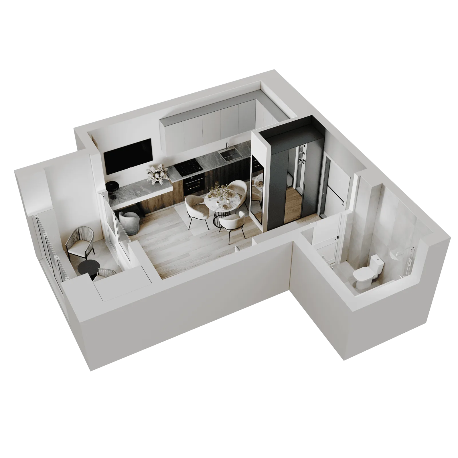 3D-ракурс планировки
