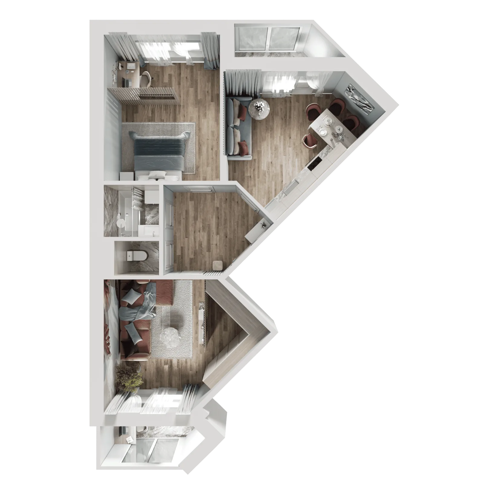 3D-ракурс планировки