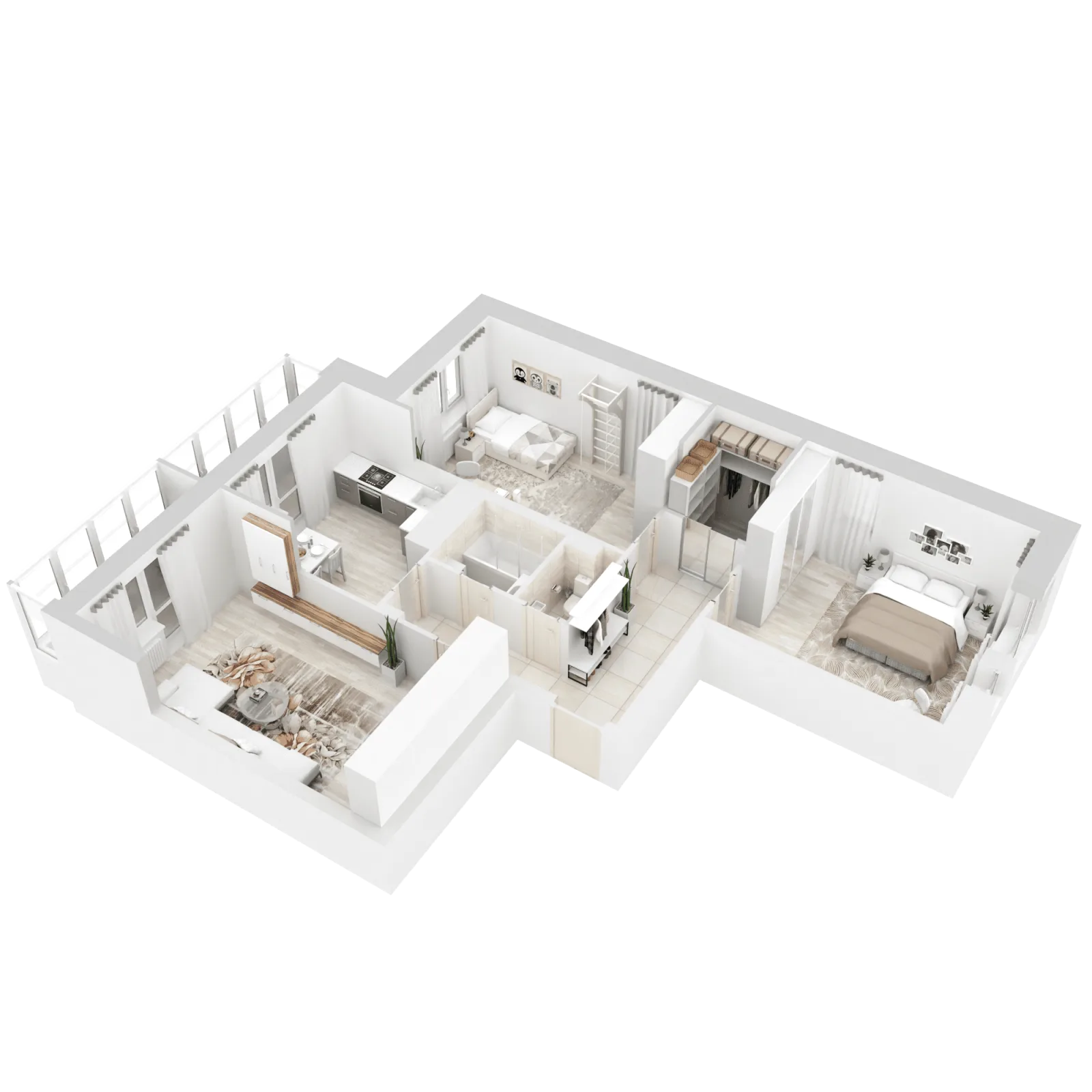 3D-ракурс планировки