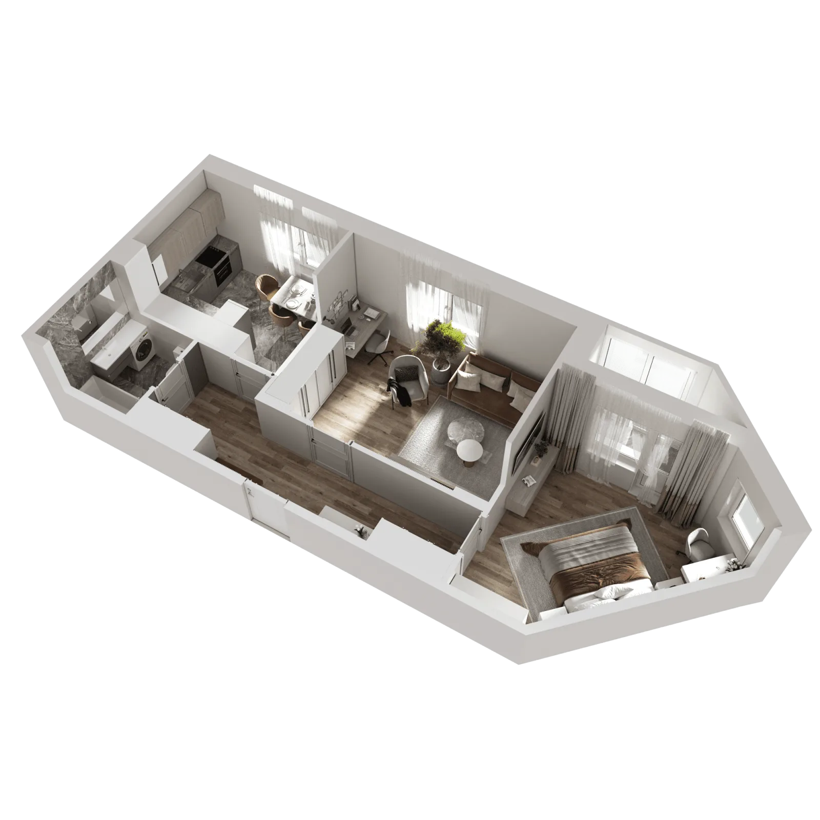 3D-ракурс планировки
