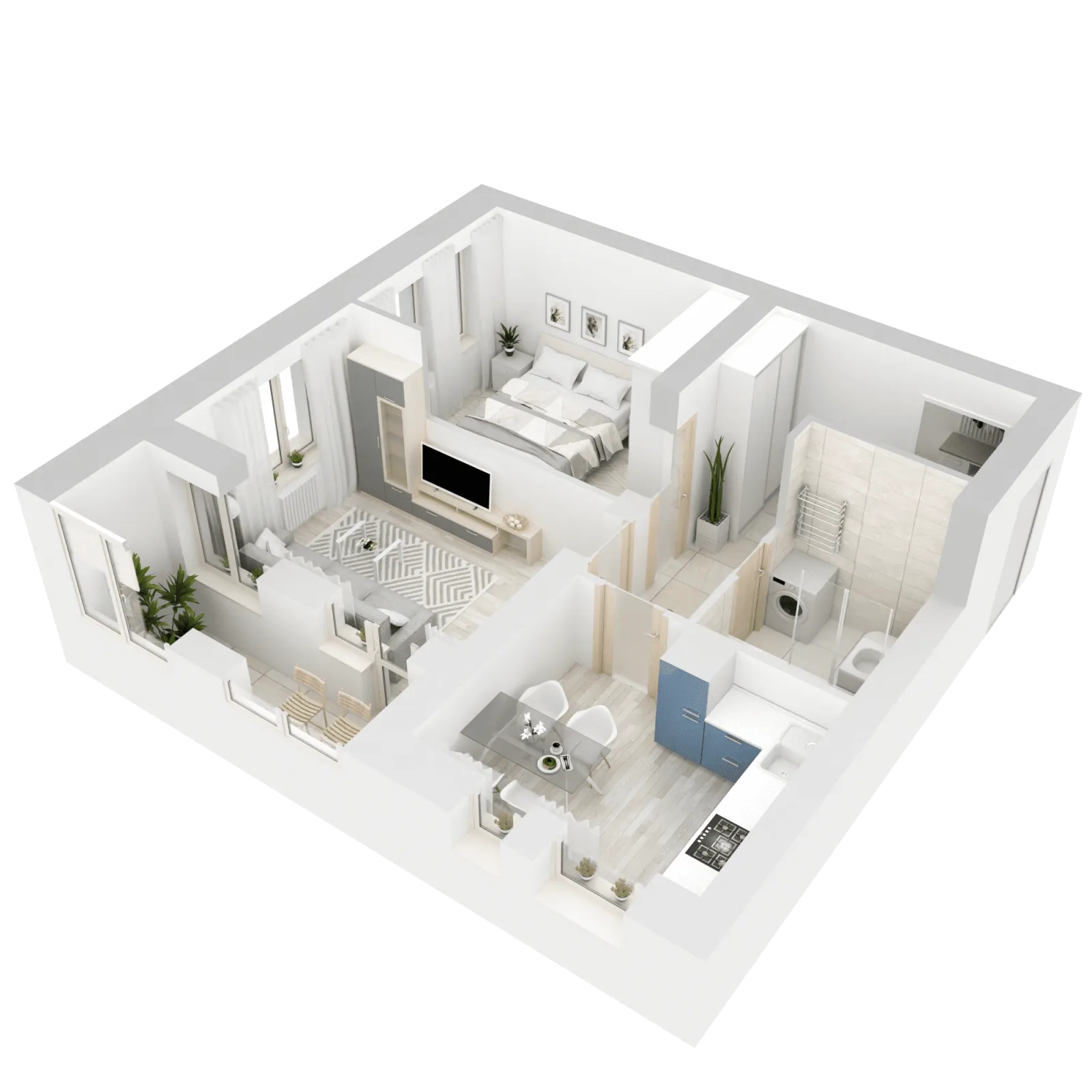 3D-ракурс планировки