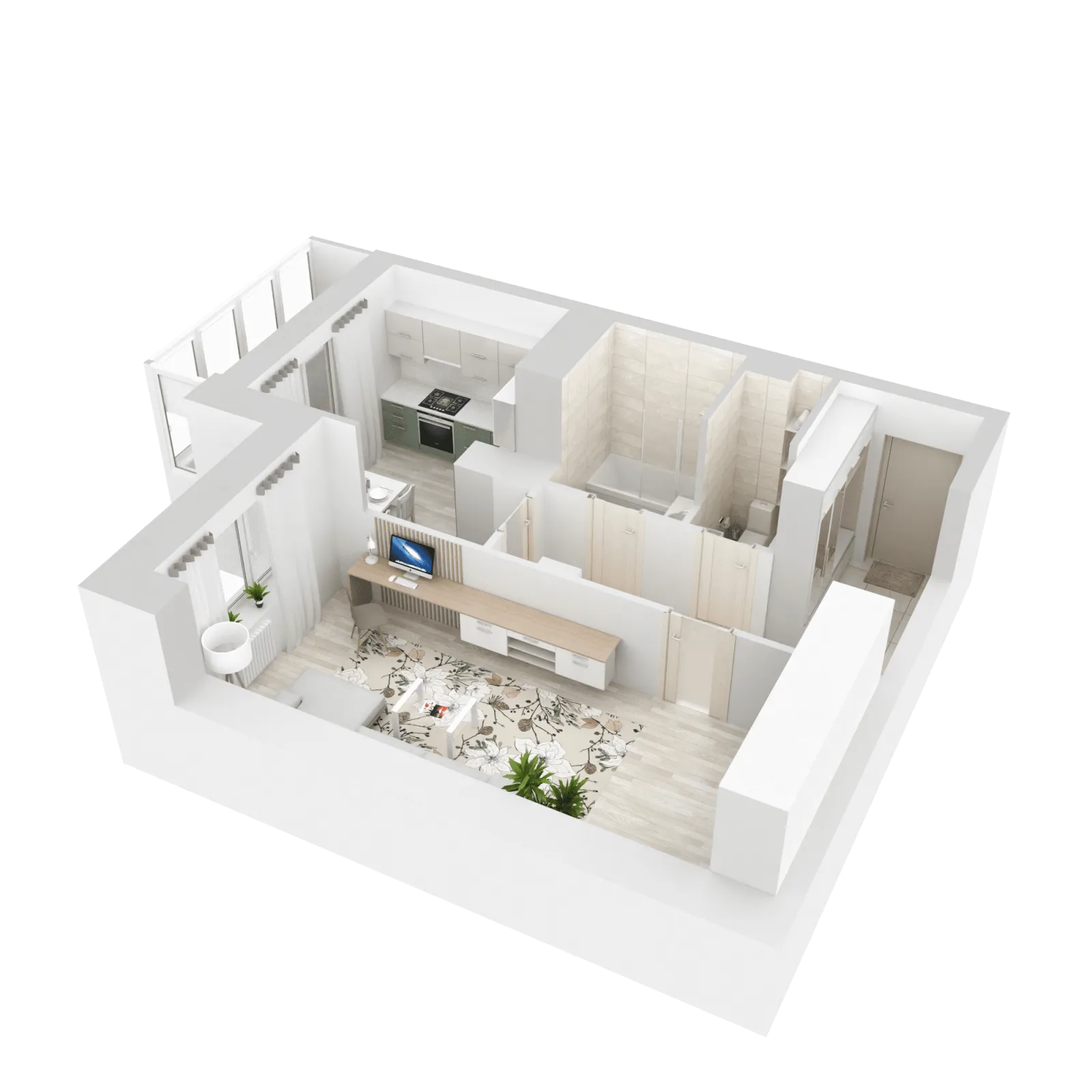 3D-ракурс планировки