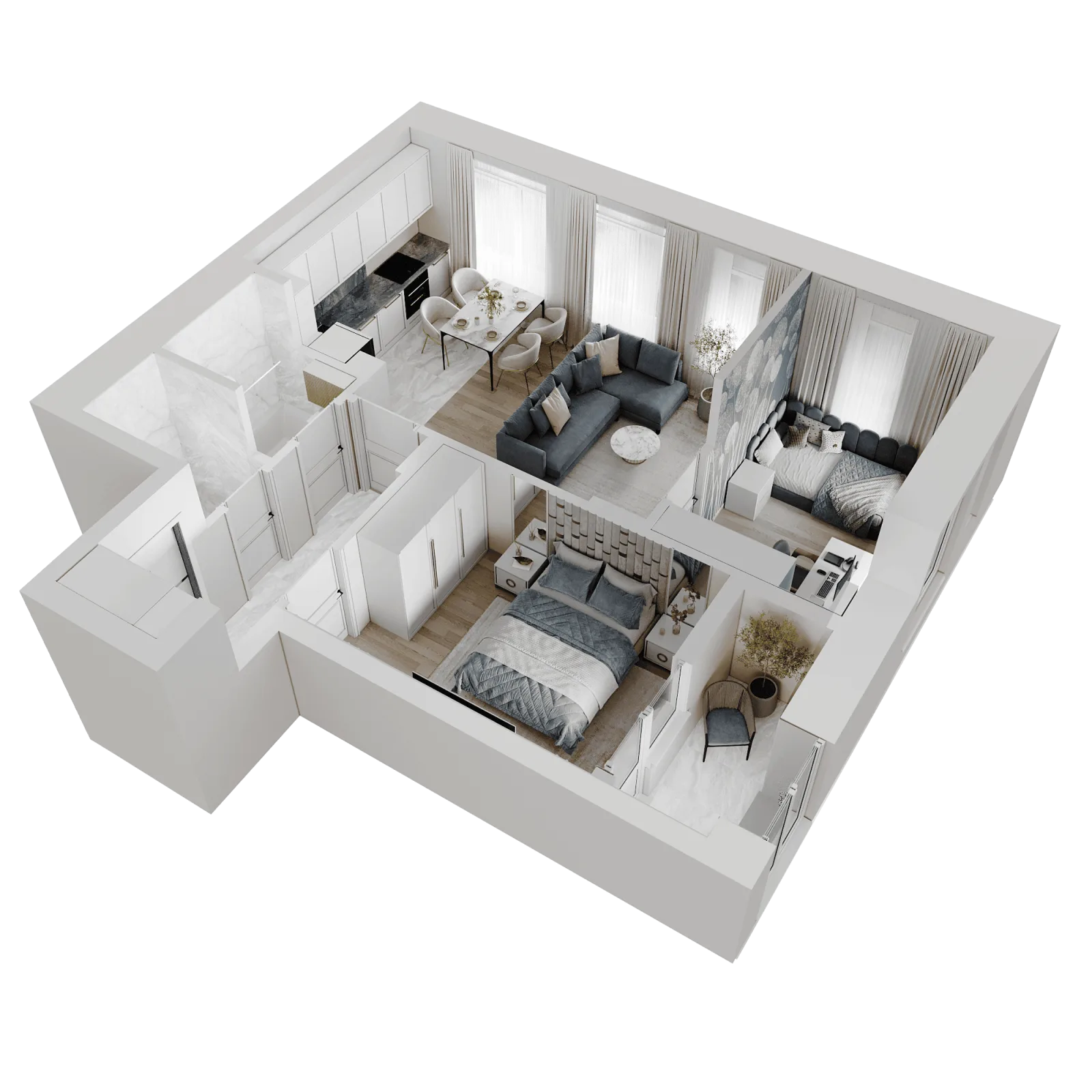 3D-ракурс планировки