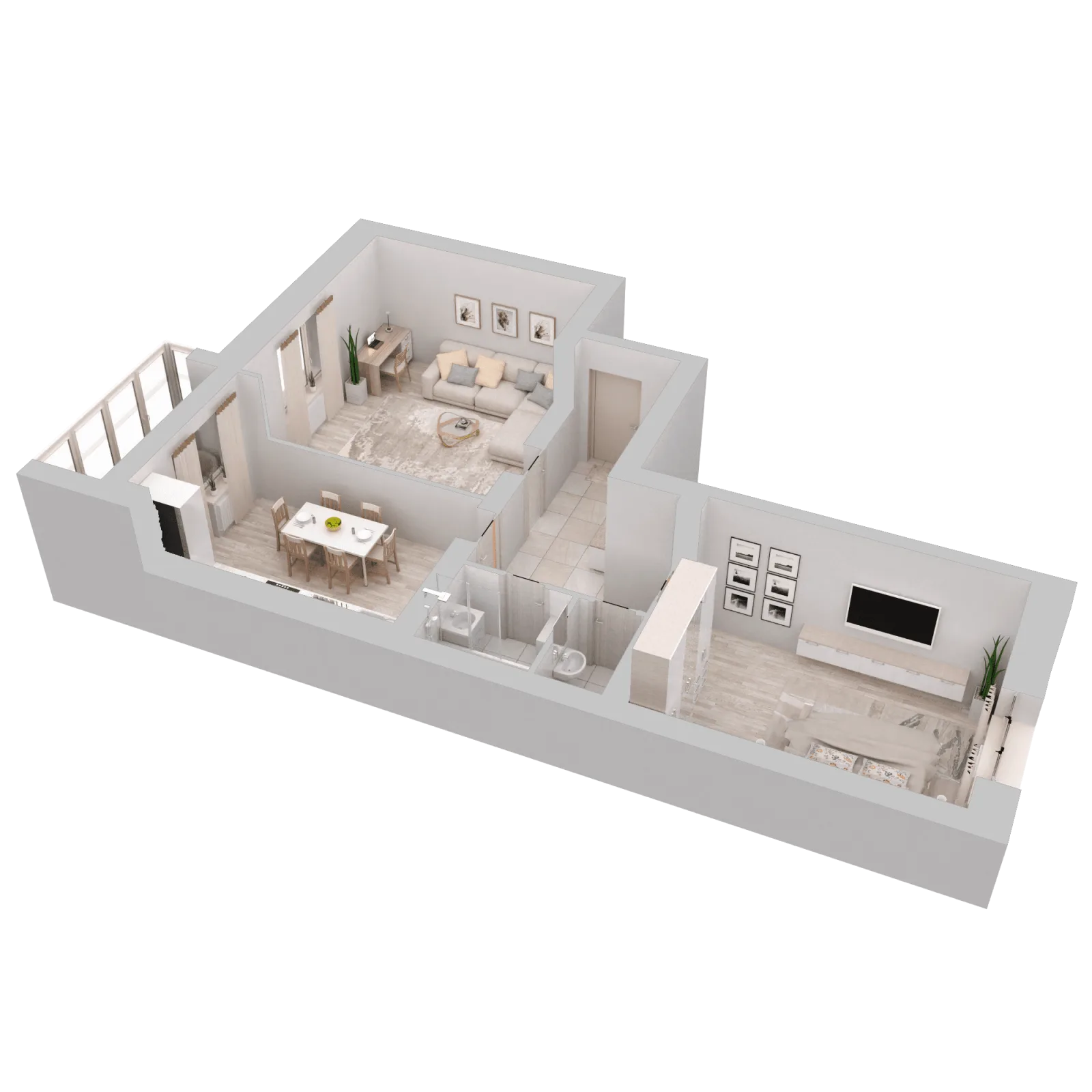 3D-ракурс планировки