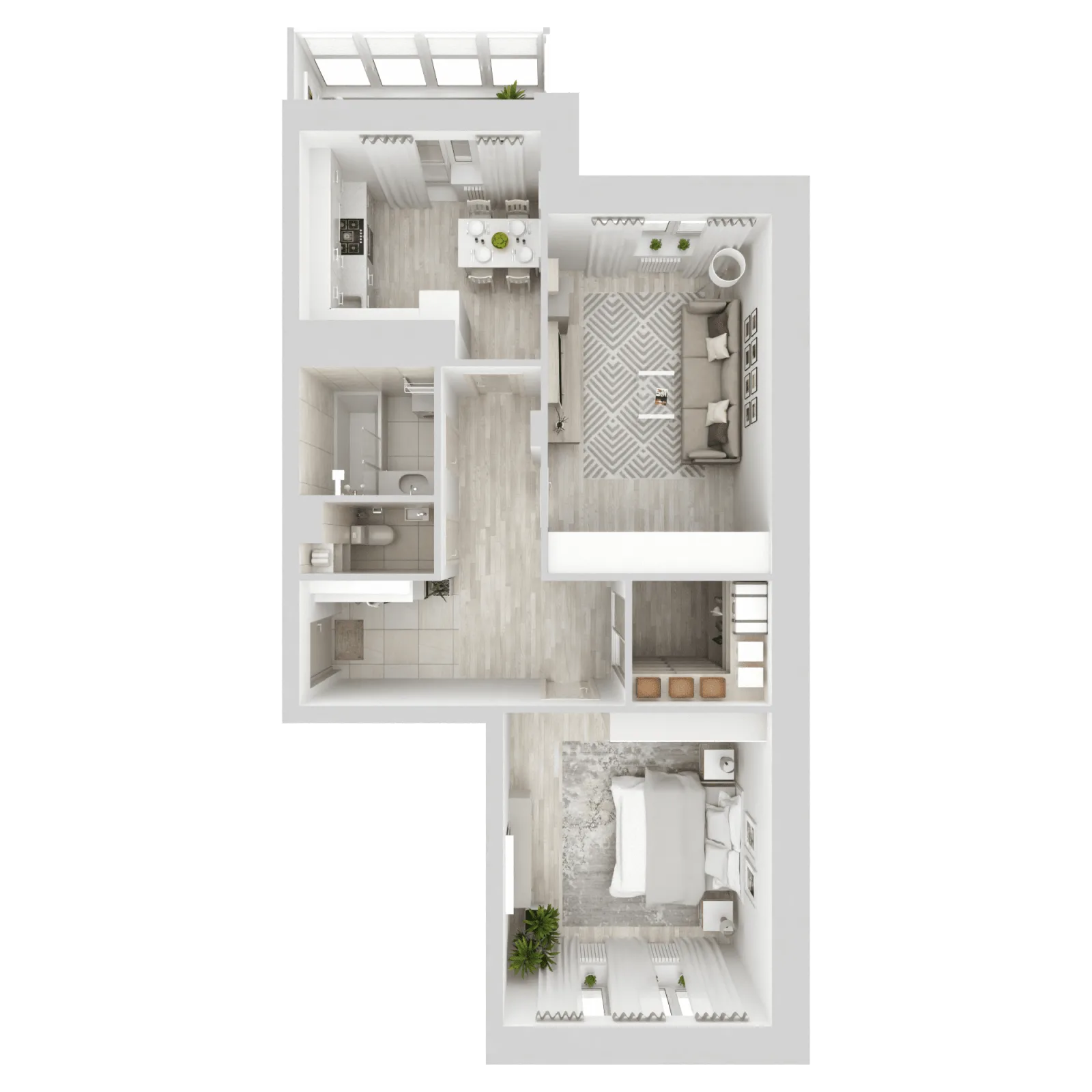 3D-ракурс планировки