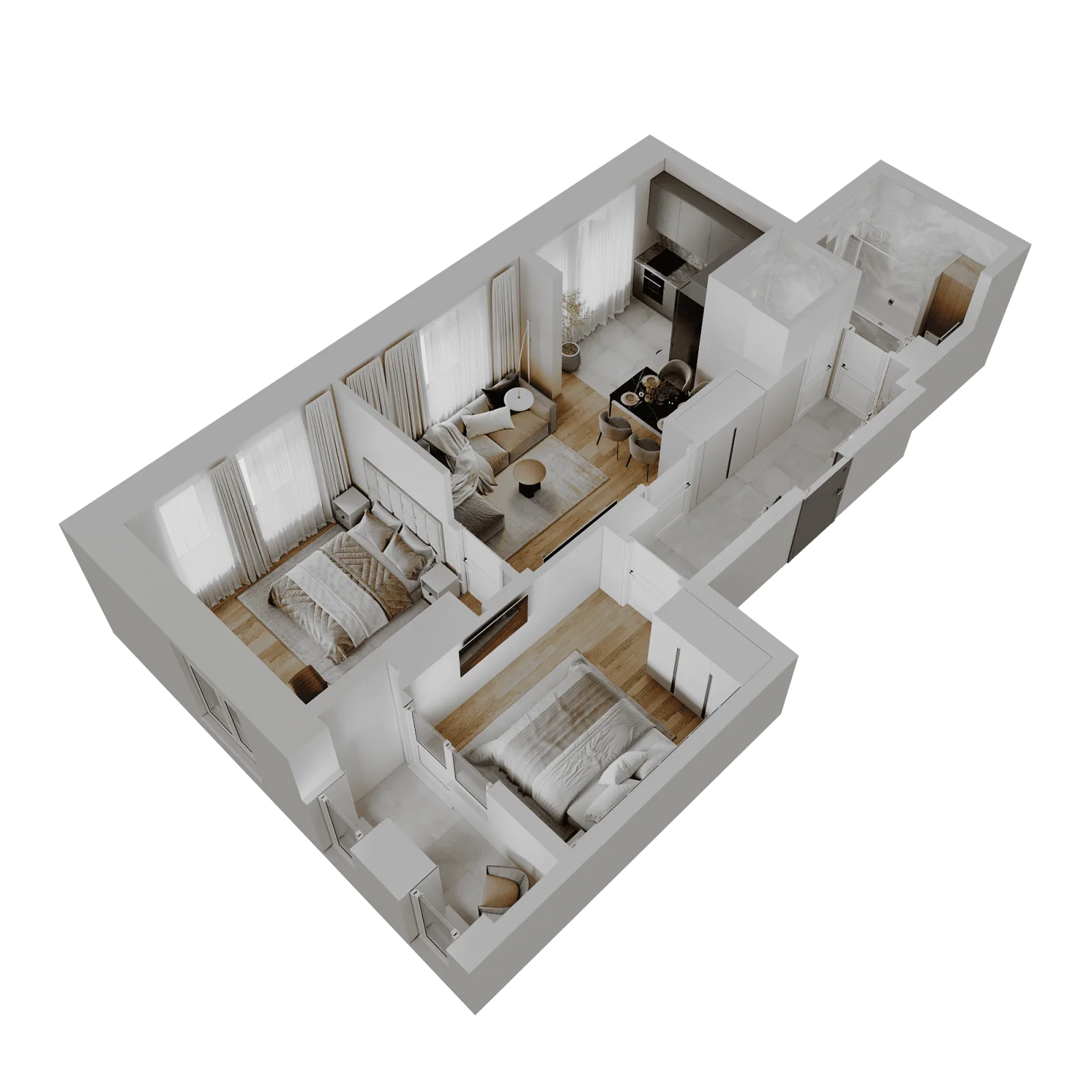 3D-ракурс планировки