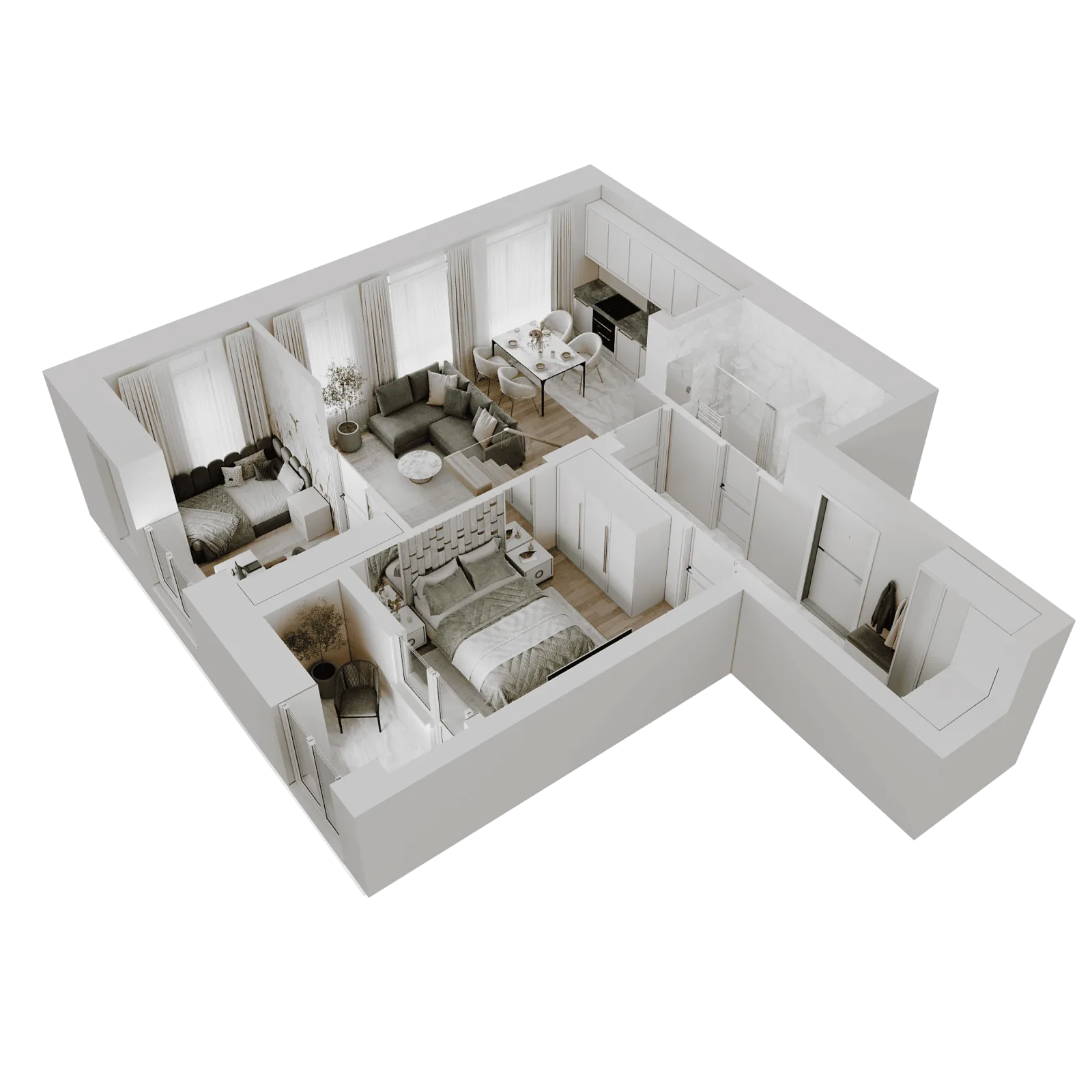 3D-ракурс планировки