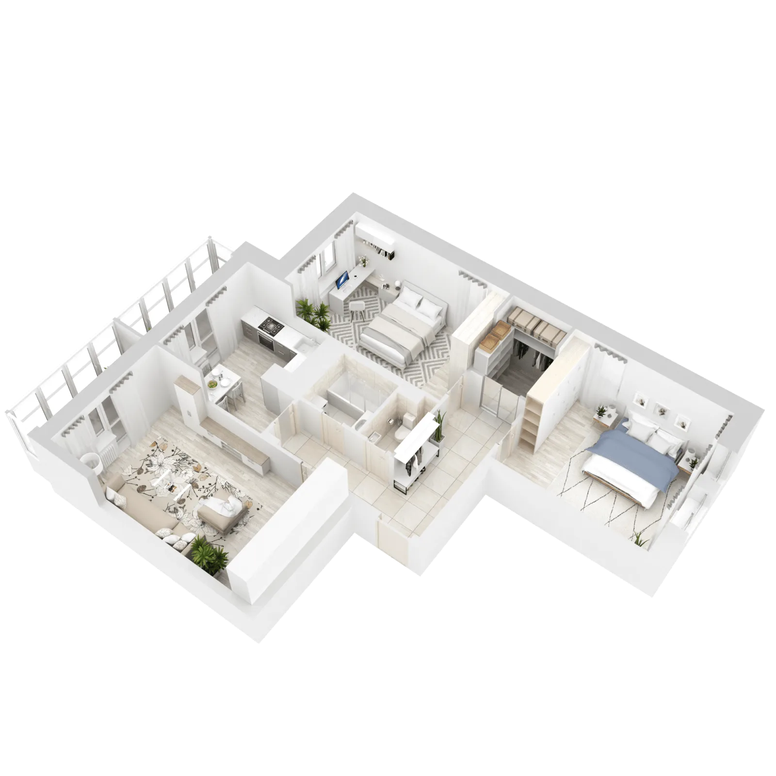 3D-ракурс планировки