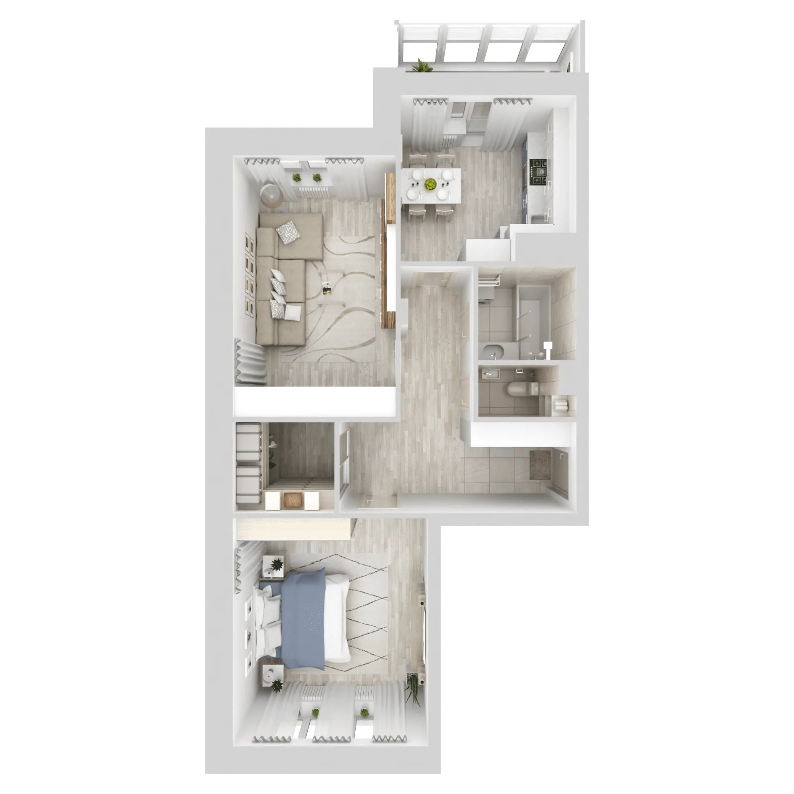 3D-ракурс планировки