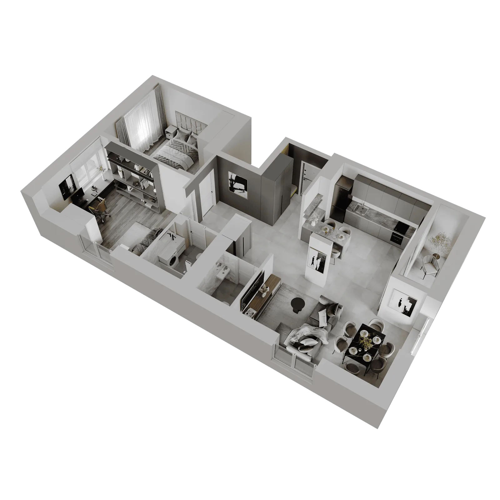 3D-ракурс планировки