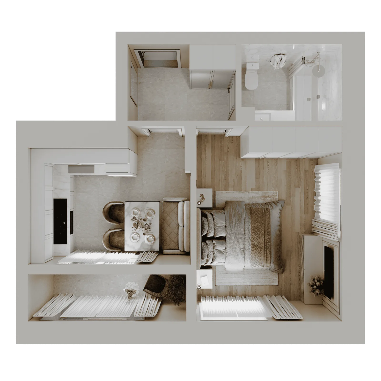 3D-ракурс планировки