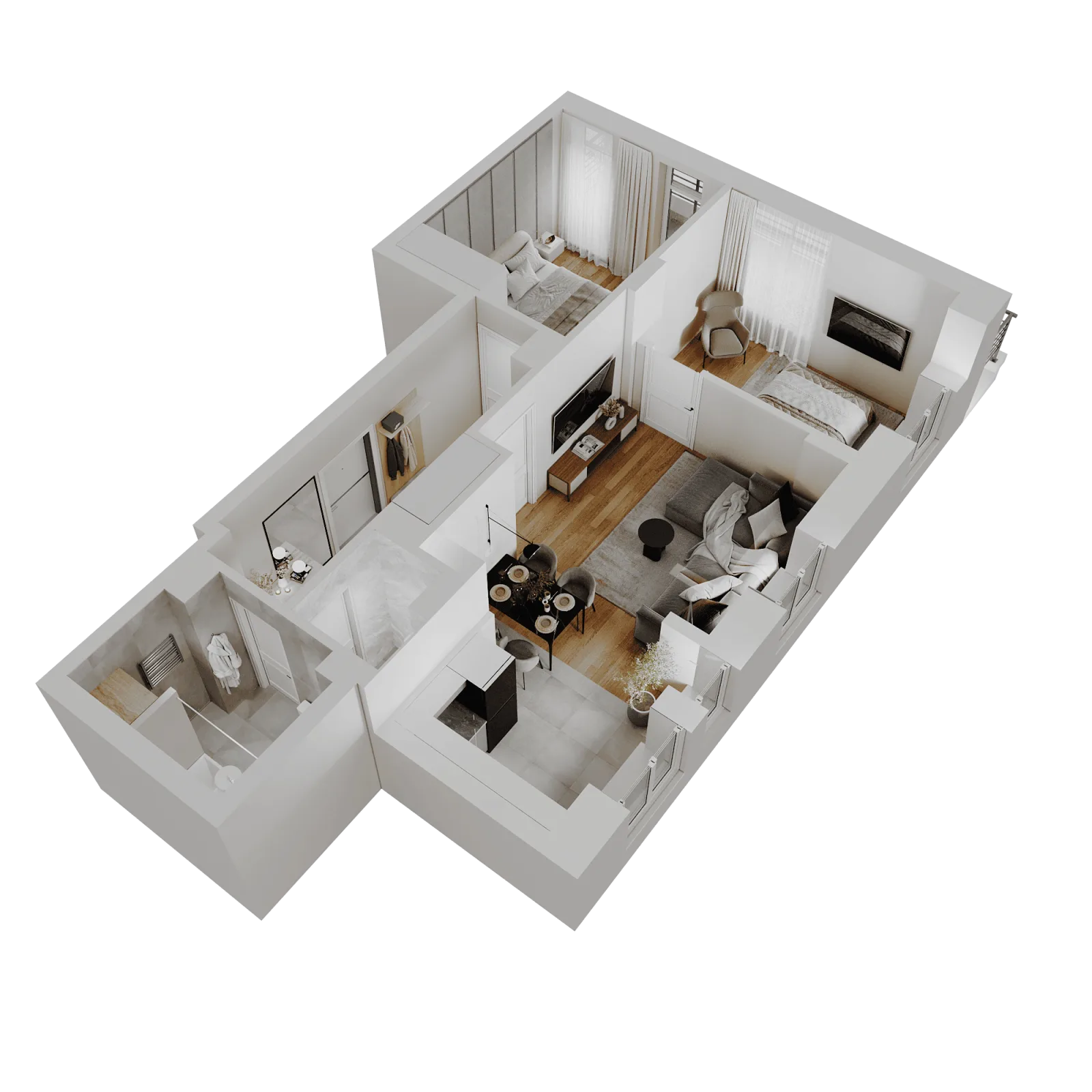 3D-ракурс планировки