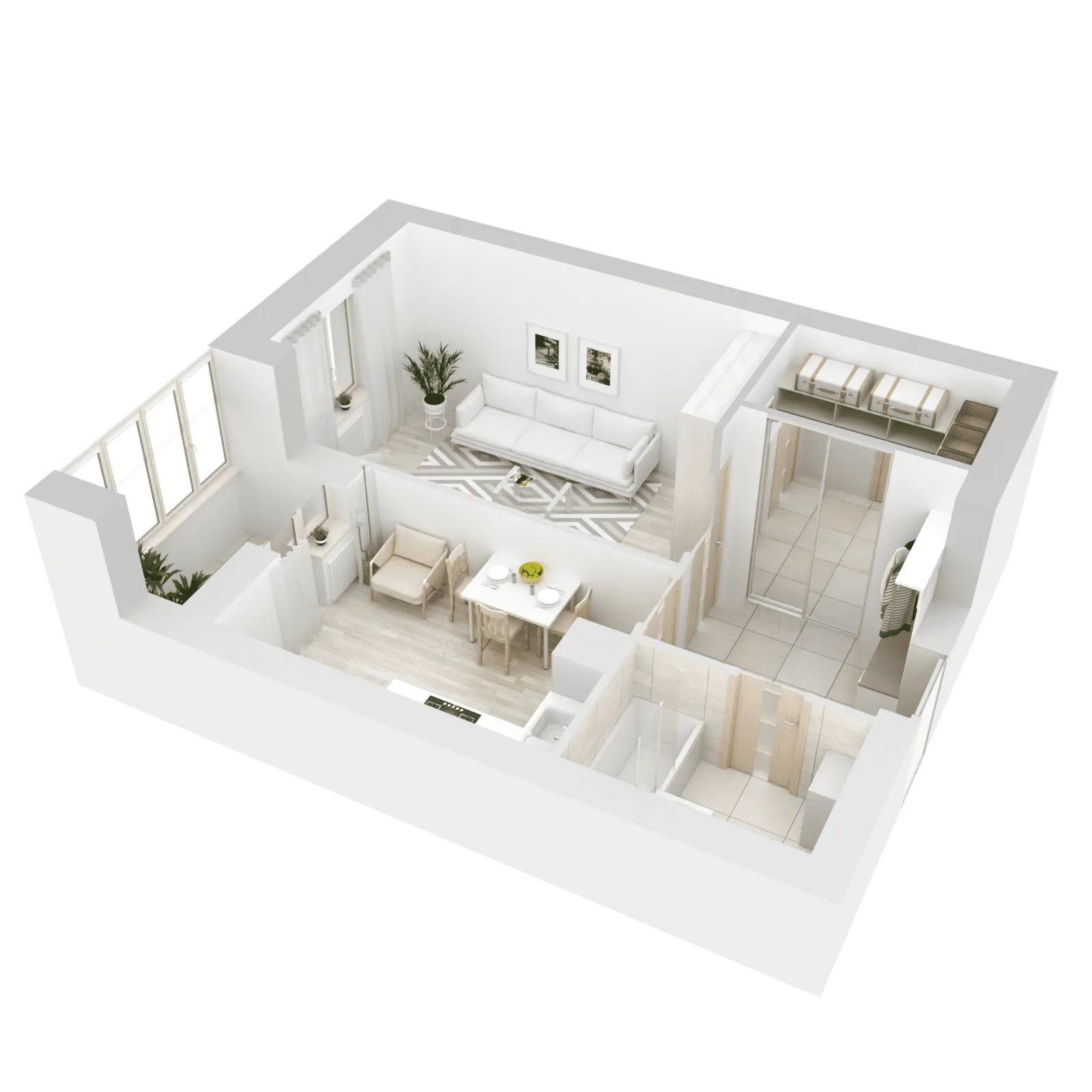 3D-ракурс планировки