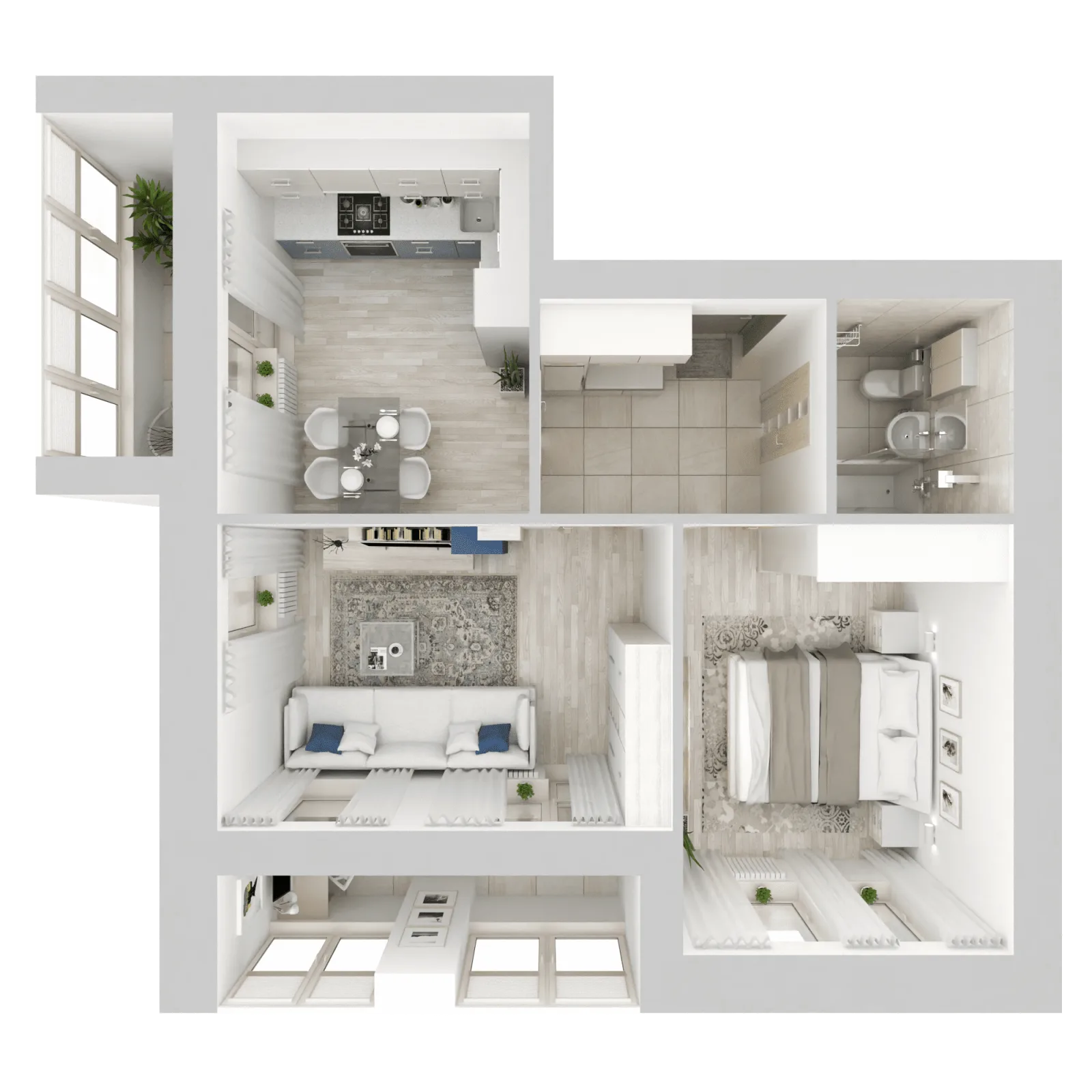 3D-ракурс планировки