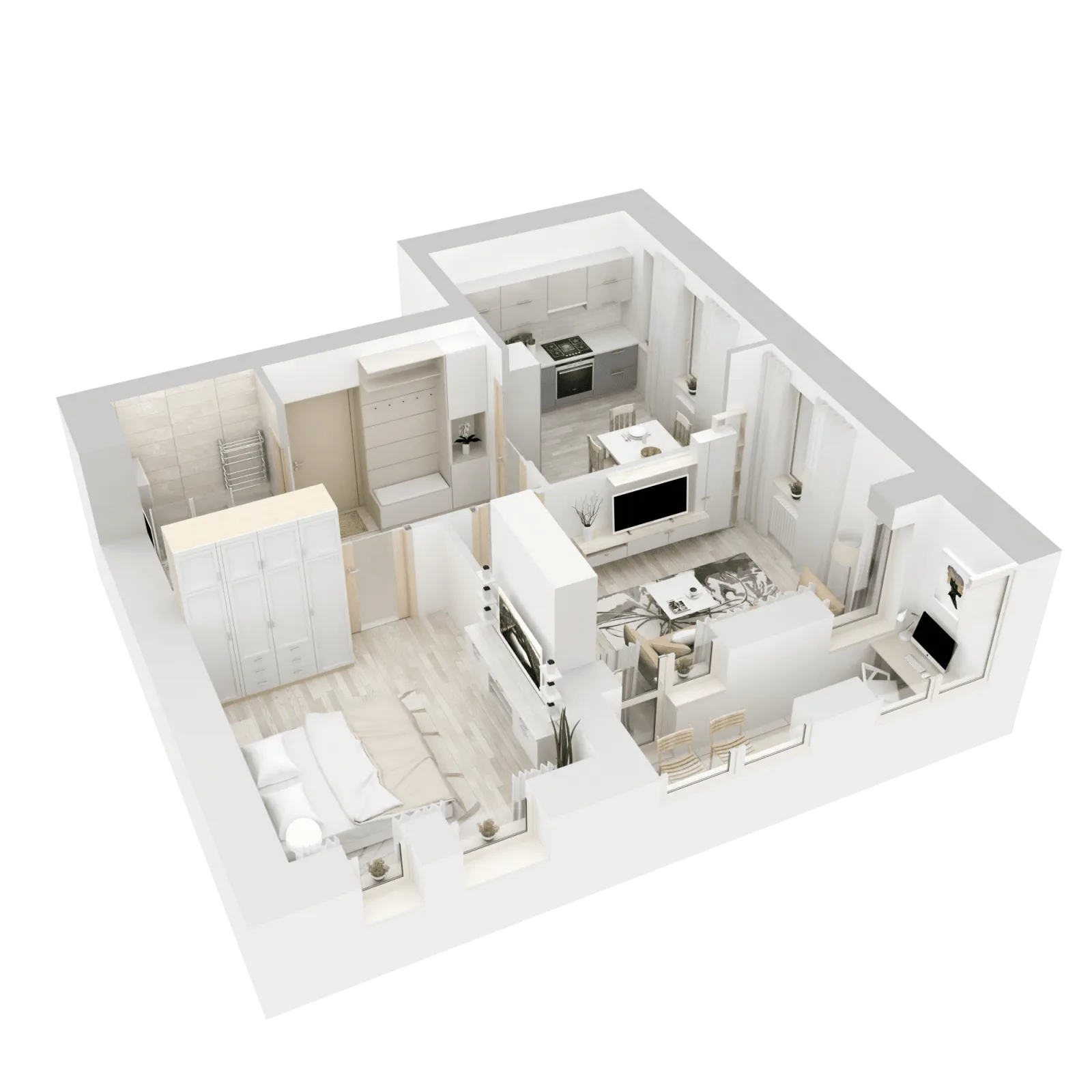 3D-ракурс планировки