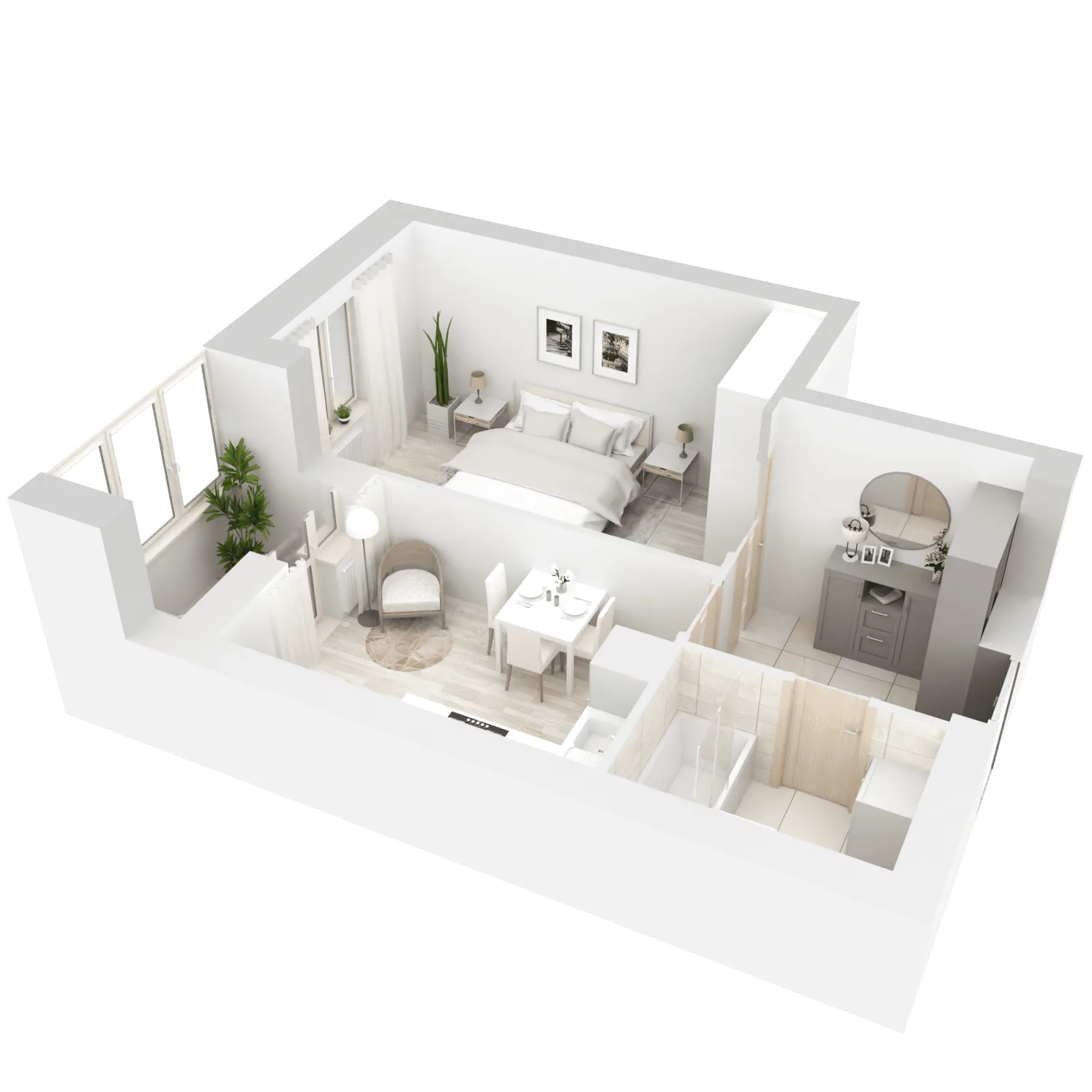 3D-ракурс планировки