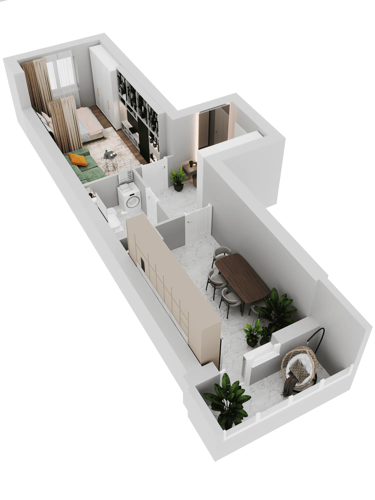 3D-ракурс планировки
