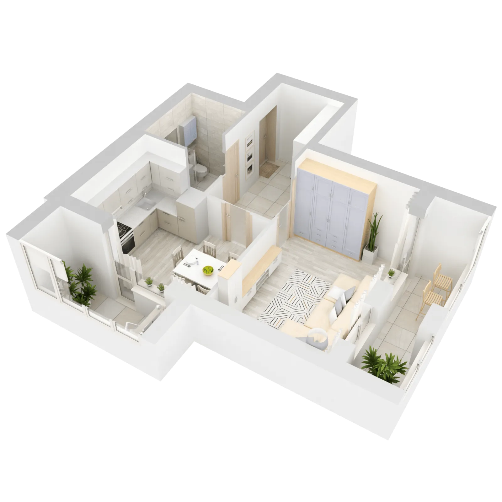 3D-ракурс планировки