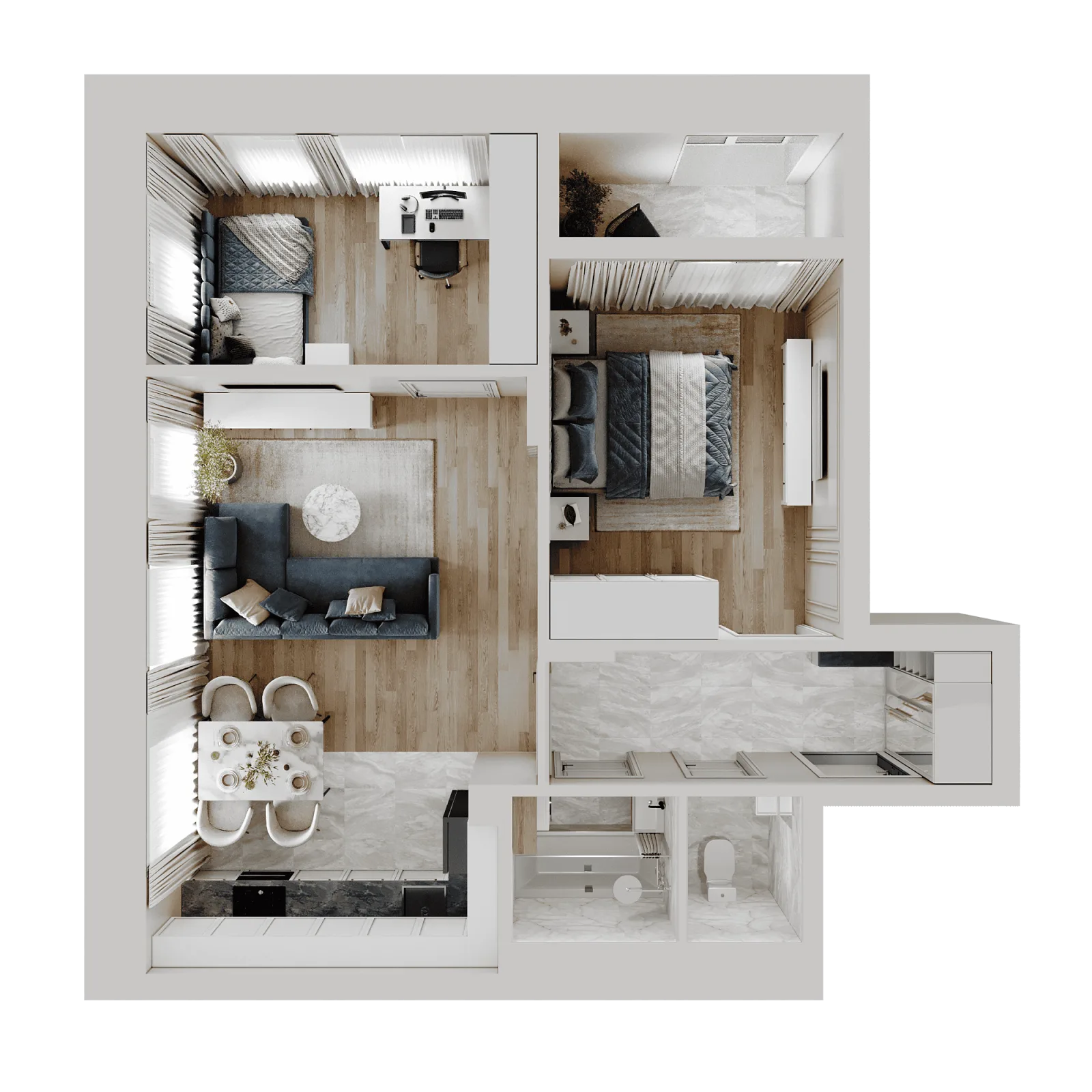 3D-ракурс планировки