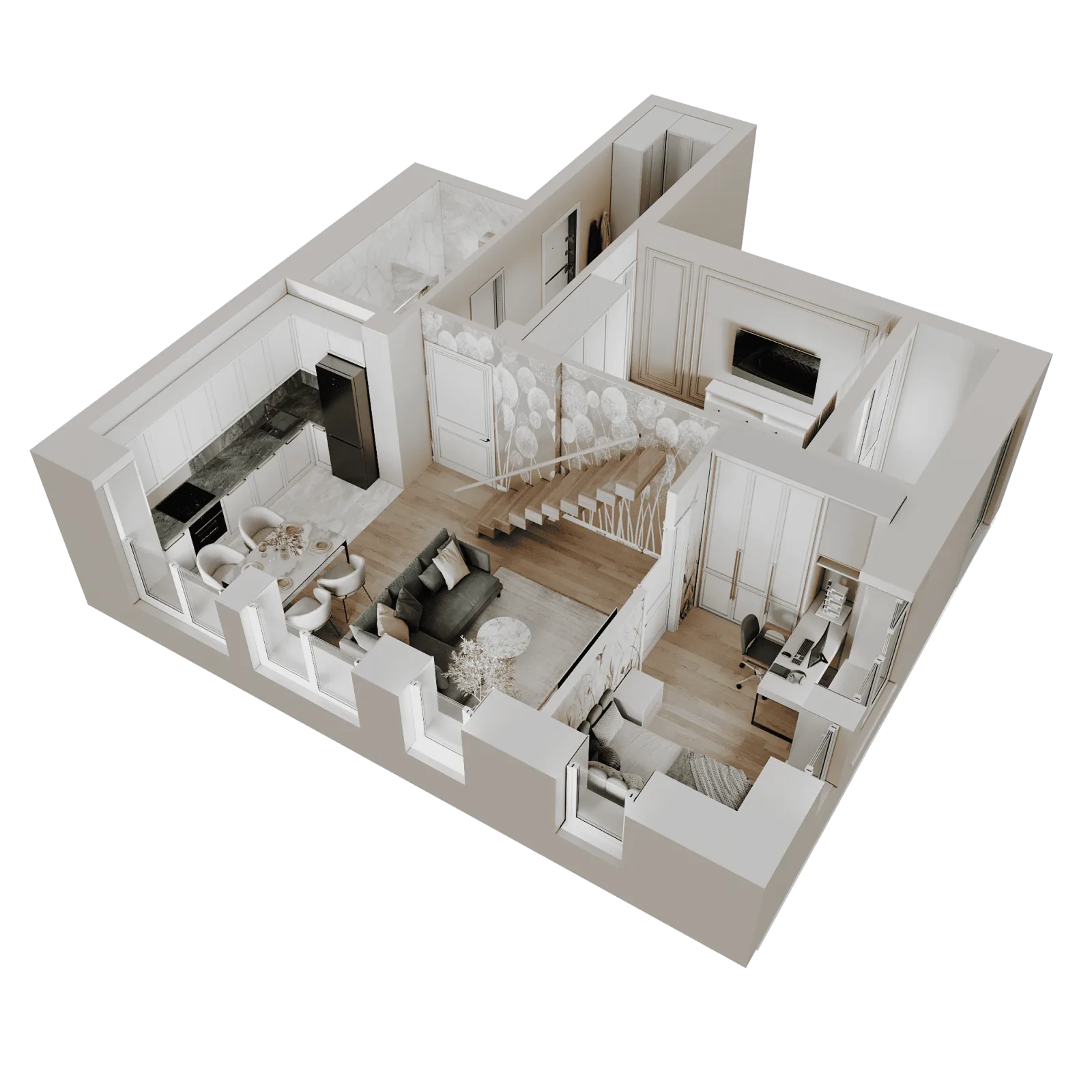 3D-ракурс планировки