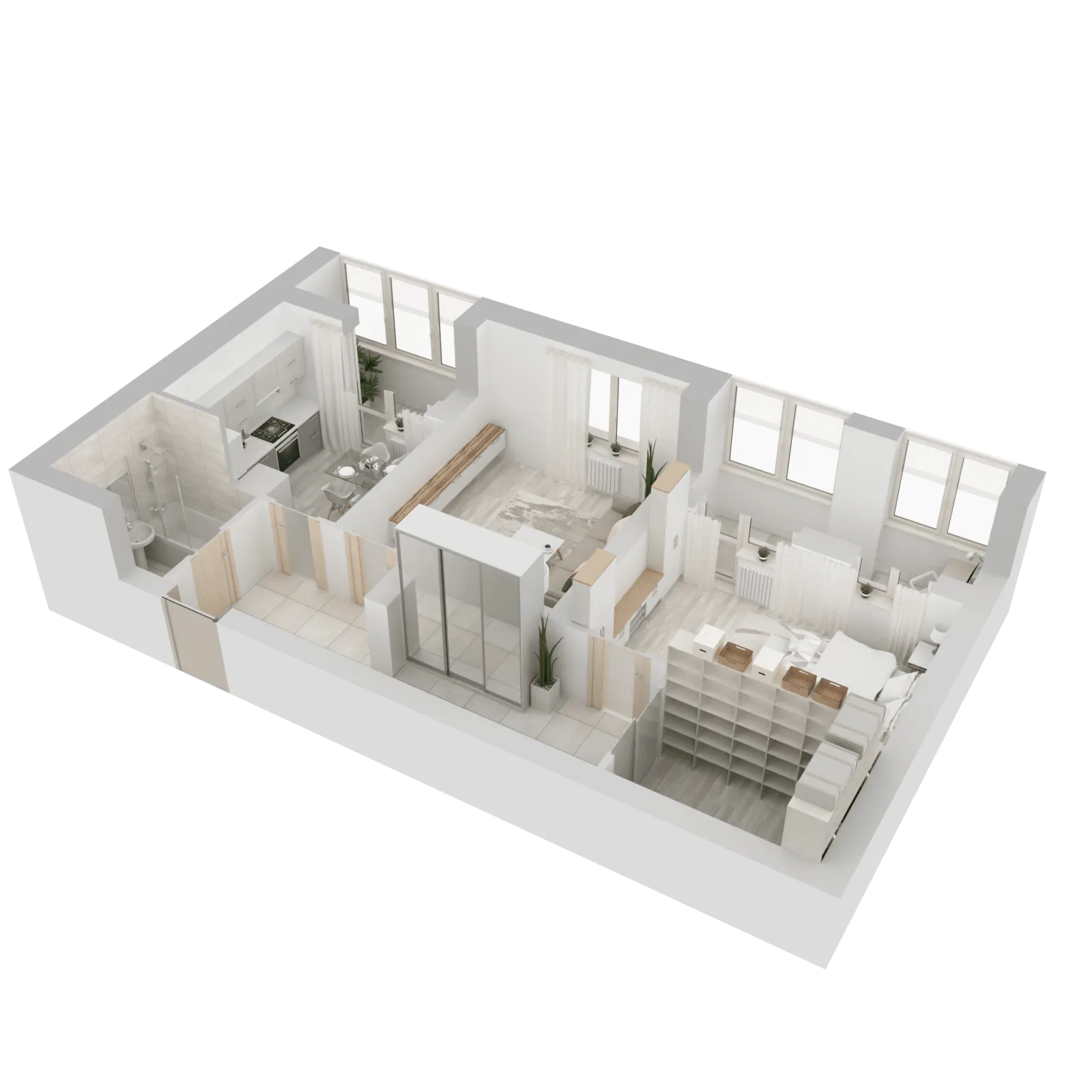 3D-ракурс планировки