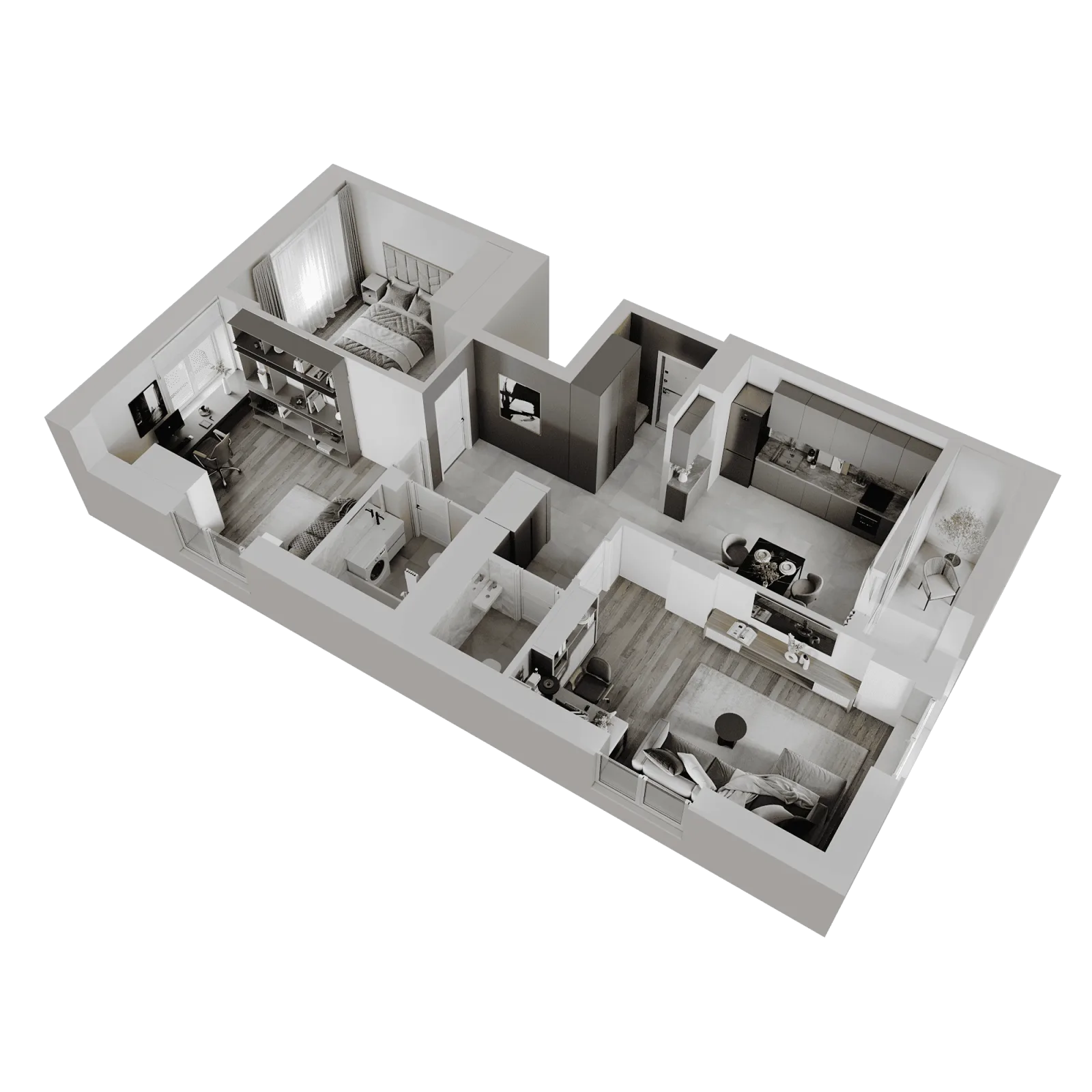 3D-ракурс планировки