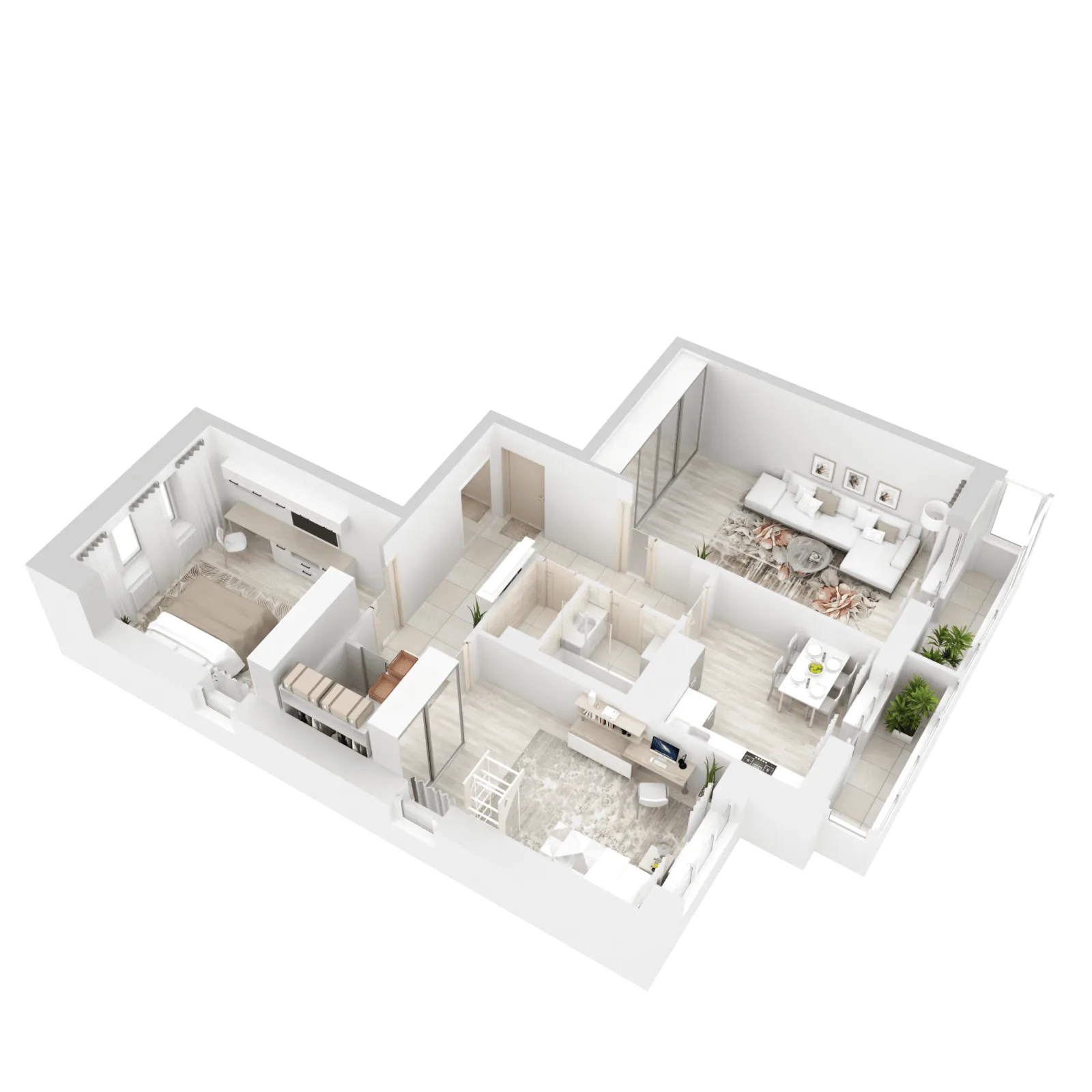 3D-ракурс планировки